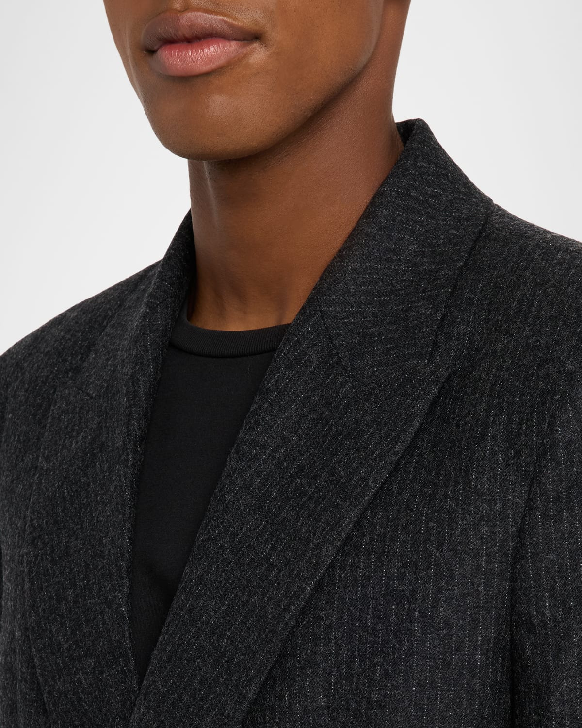 Men's Pinstripe Wool Blazer - 7