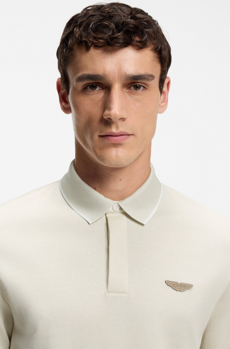 BOSS X ASTON MARTIN POLO SHIRT IN WOOL-COTTON PIQUÉ 3