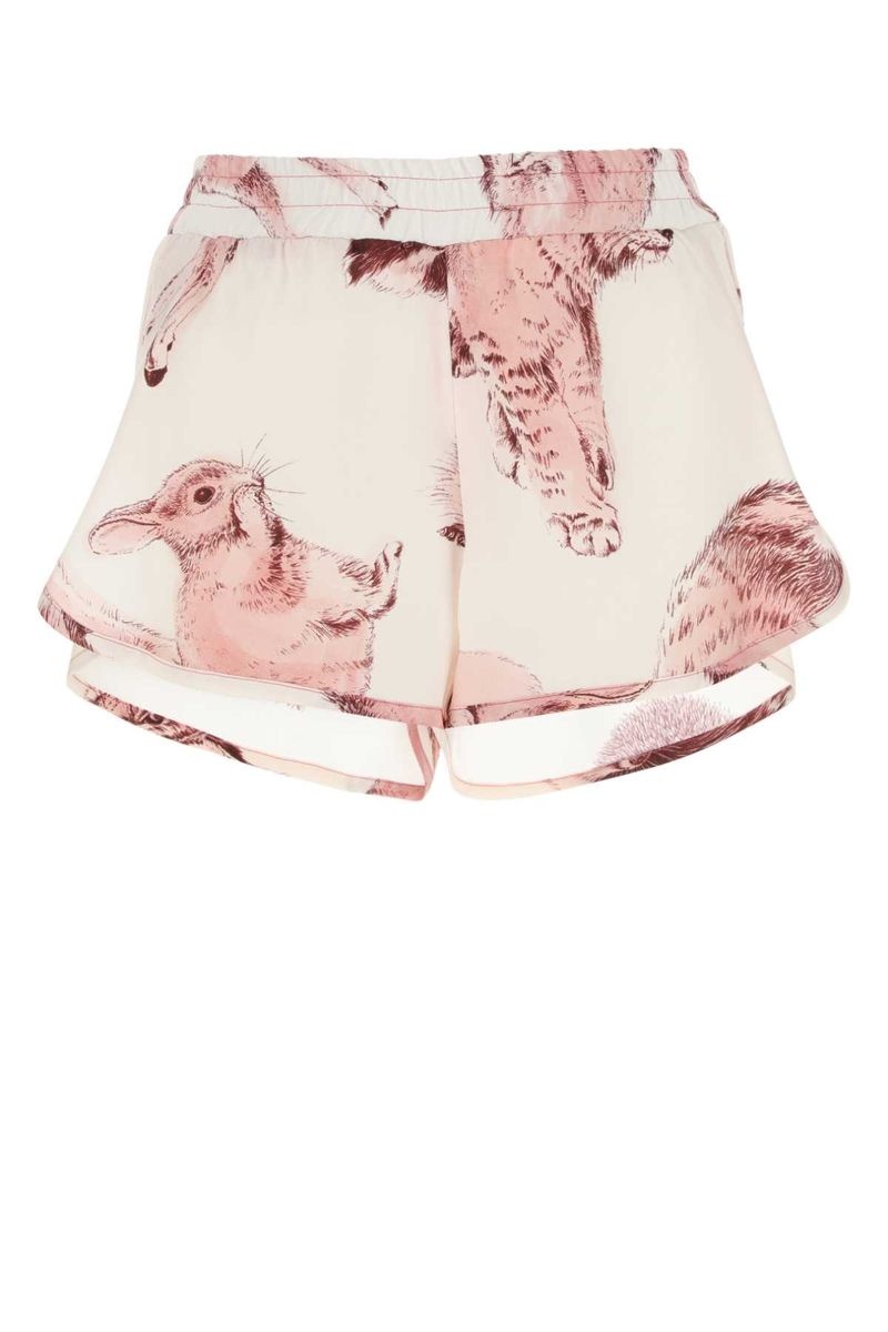 【関税&送料込】Stella Mccartney Embroidered Silk Shorts Stella McCartney Stella Mccartney Silk Shorts | baltini