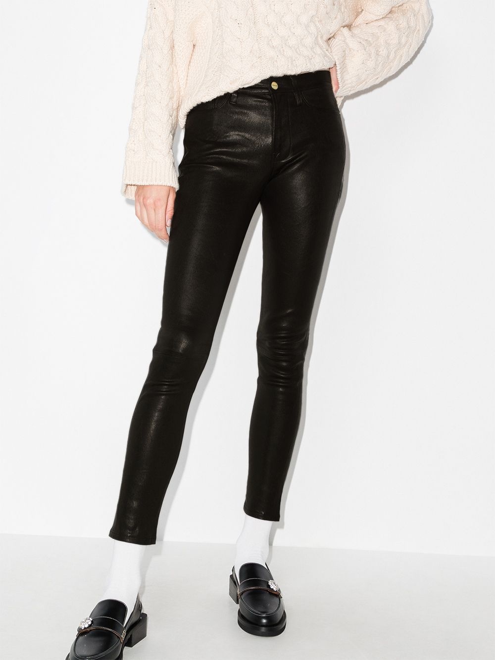 Le High skinny leather trousers - 2