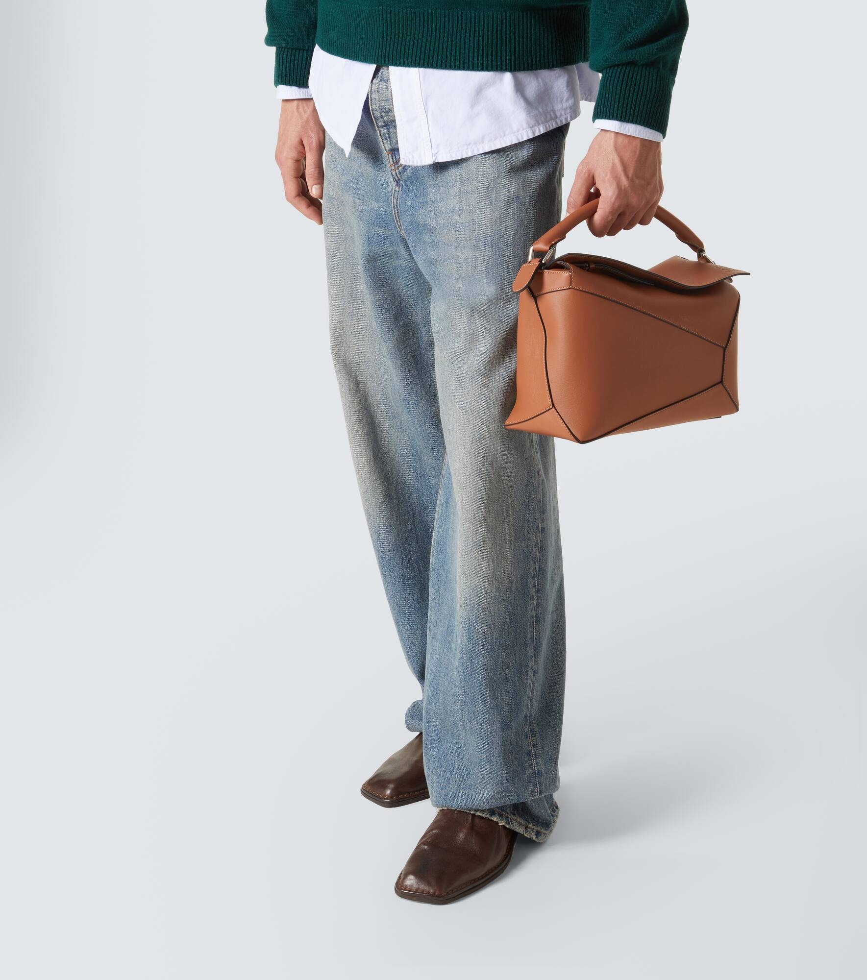 Puzzle Small leather shoulder bag - 2