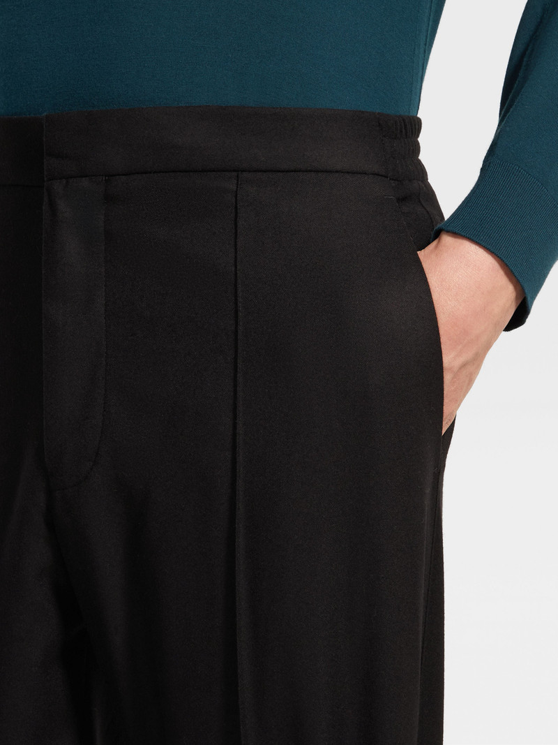 ZEGNA BLACK 15MILMIL15 WOOL SILK AND CASHMERE PANTS outlook