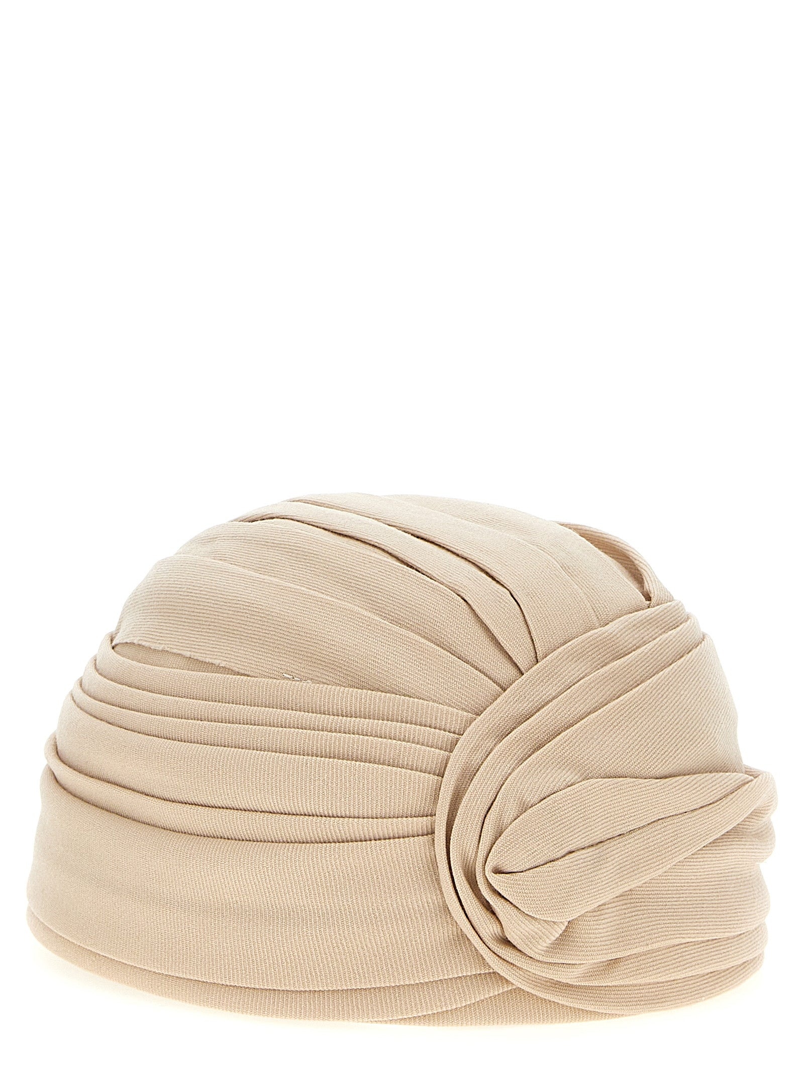 Valentino Garavani Wool Rigid Turban Hats Beige - 2