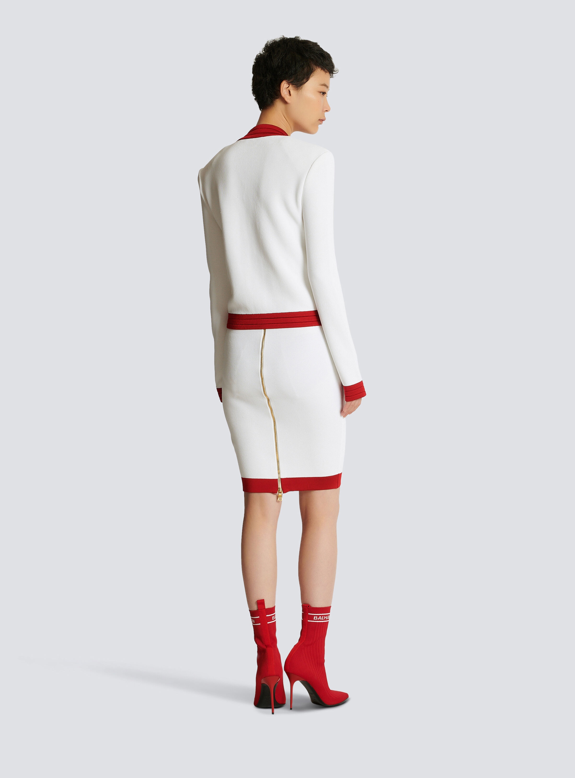 Cropped knit cardigan - 4