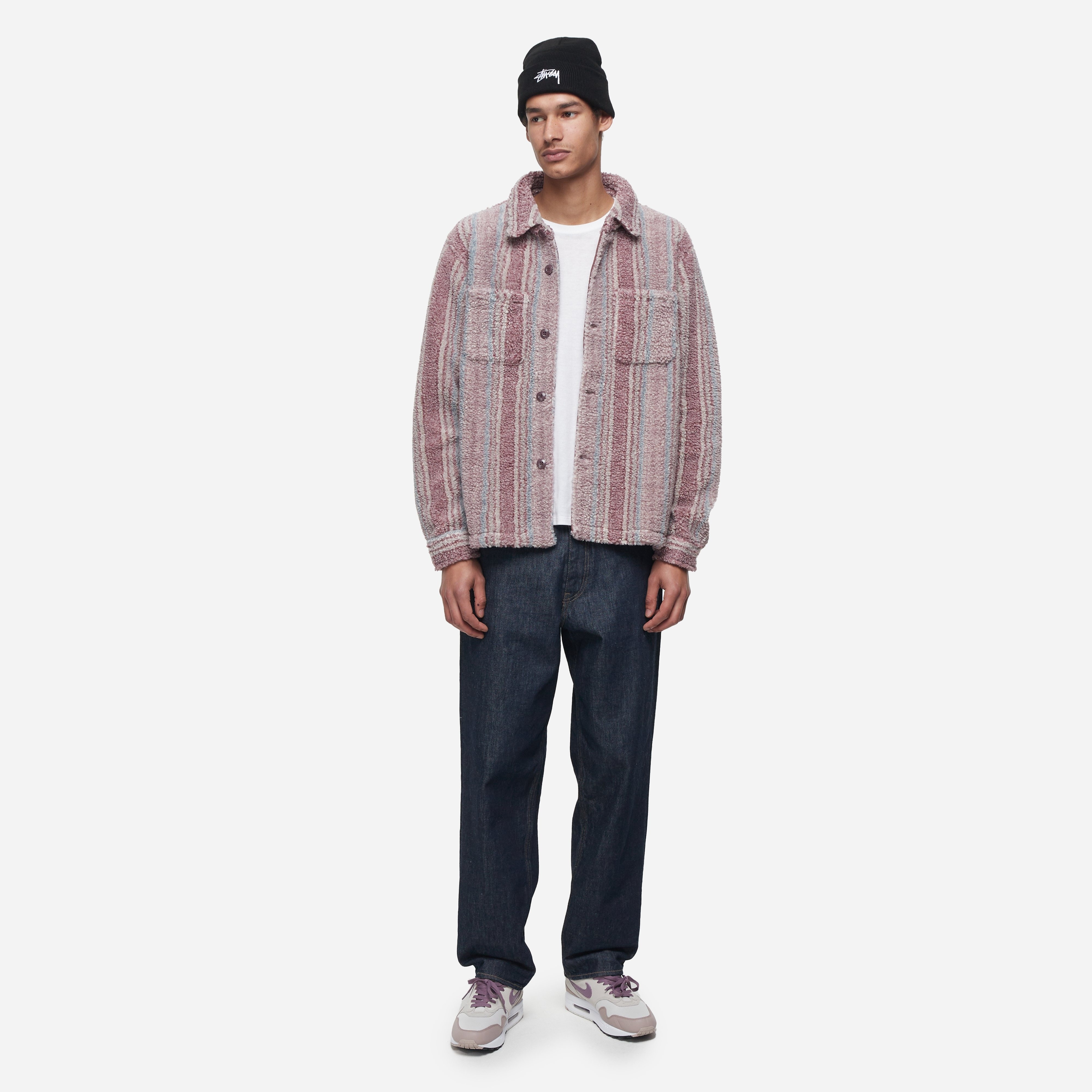 Stussy STRIPE SHERPA SHIRT - 2