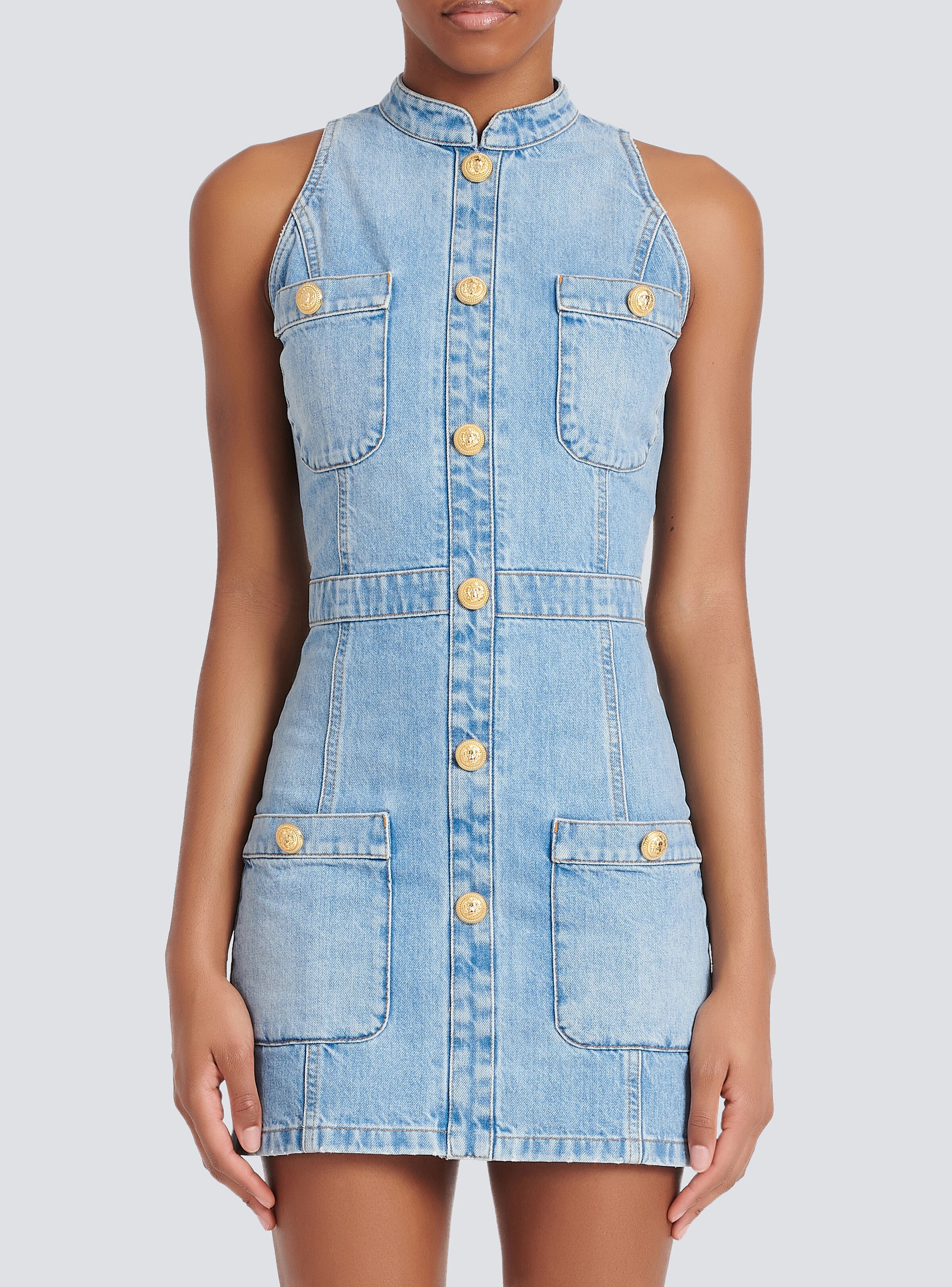 Short denim dress - 6