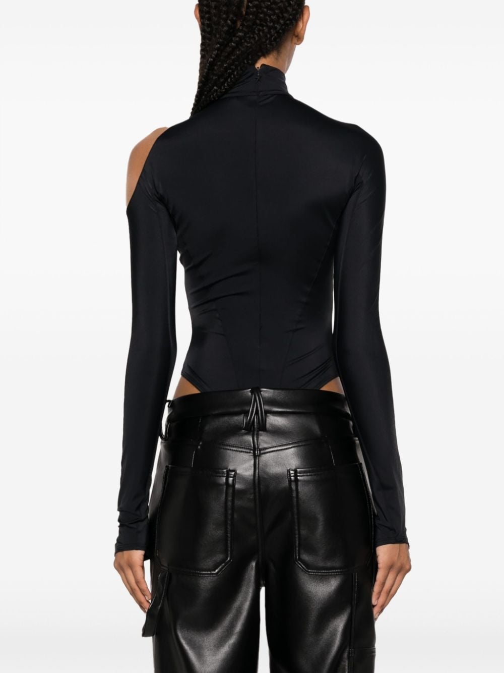 sheer-panel panelled bodysuit - 4