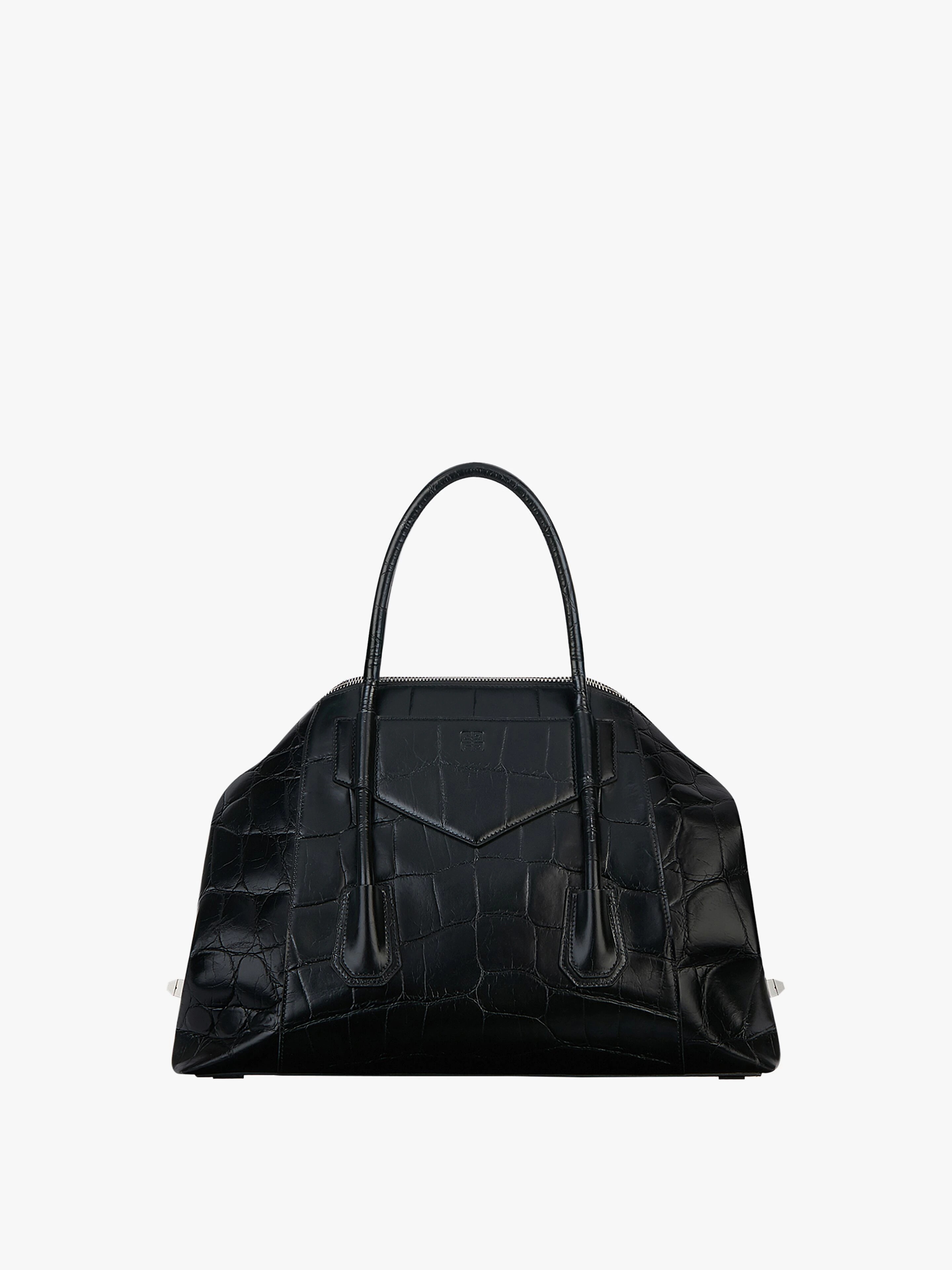 MEDIUM ANTIGONA SOFT LOCK BAG IN CROCODILE EFFECT LEATHER - 3
