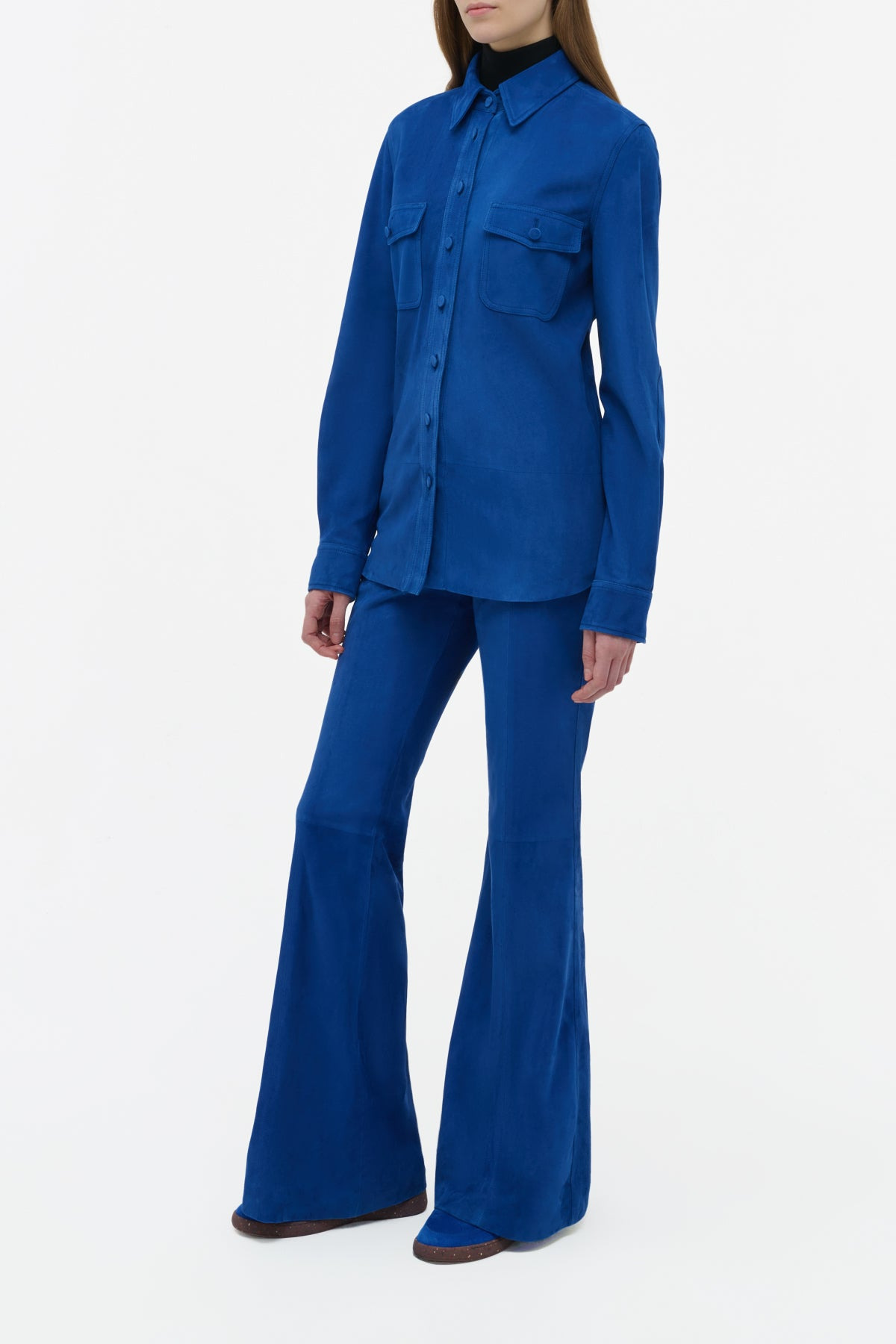 John Austin Shirt in Cobalt Suede - 3