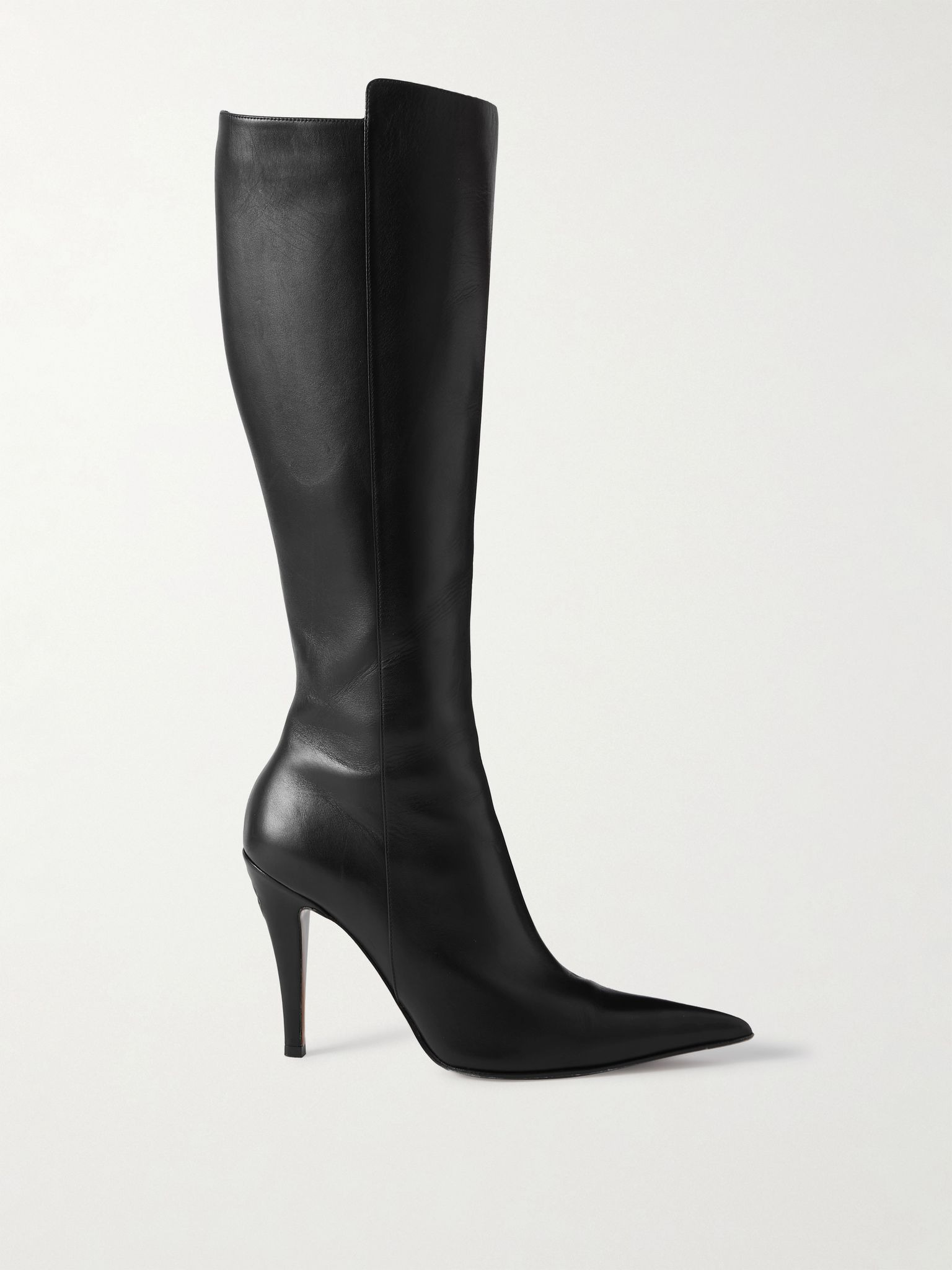 Leather knee boots Black - 1