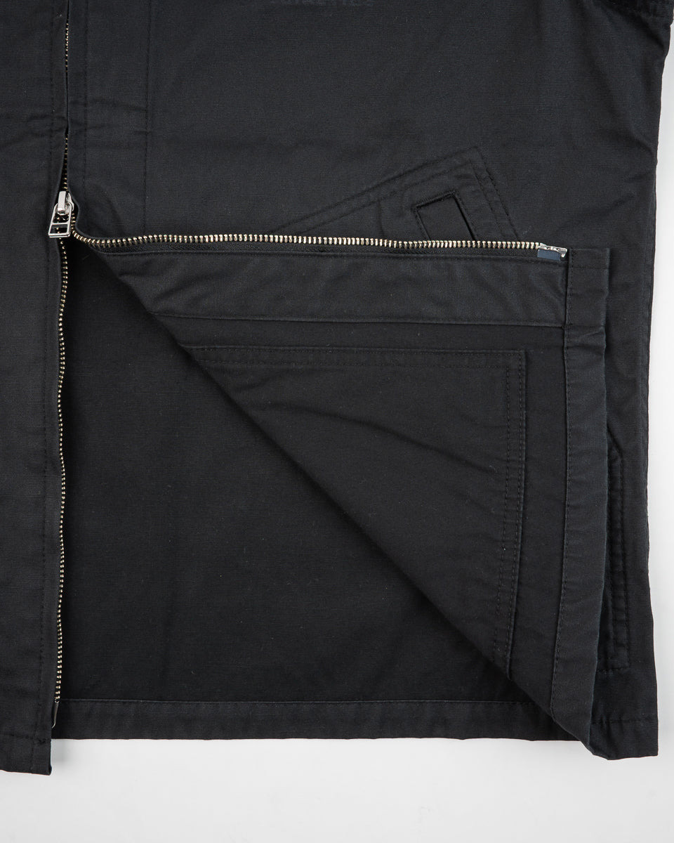 IHJ-145-BLK 7oz Rubber Wax Coated Windbreaker - Black - 11
