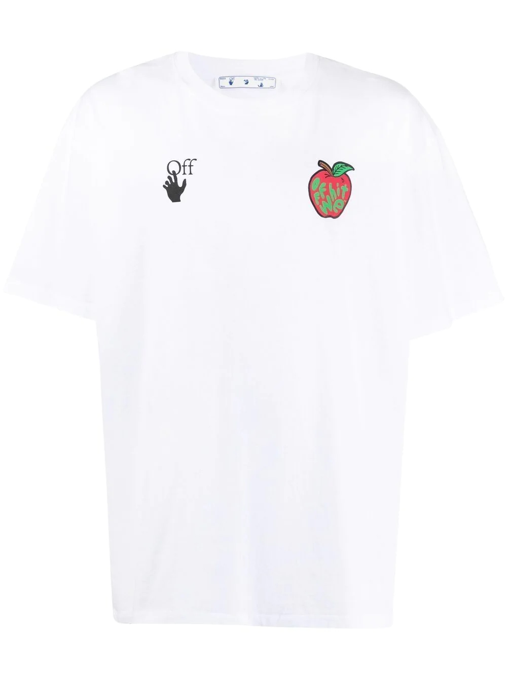 apple-print T-shirt - 1