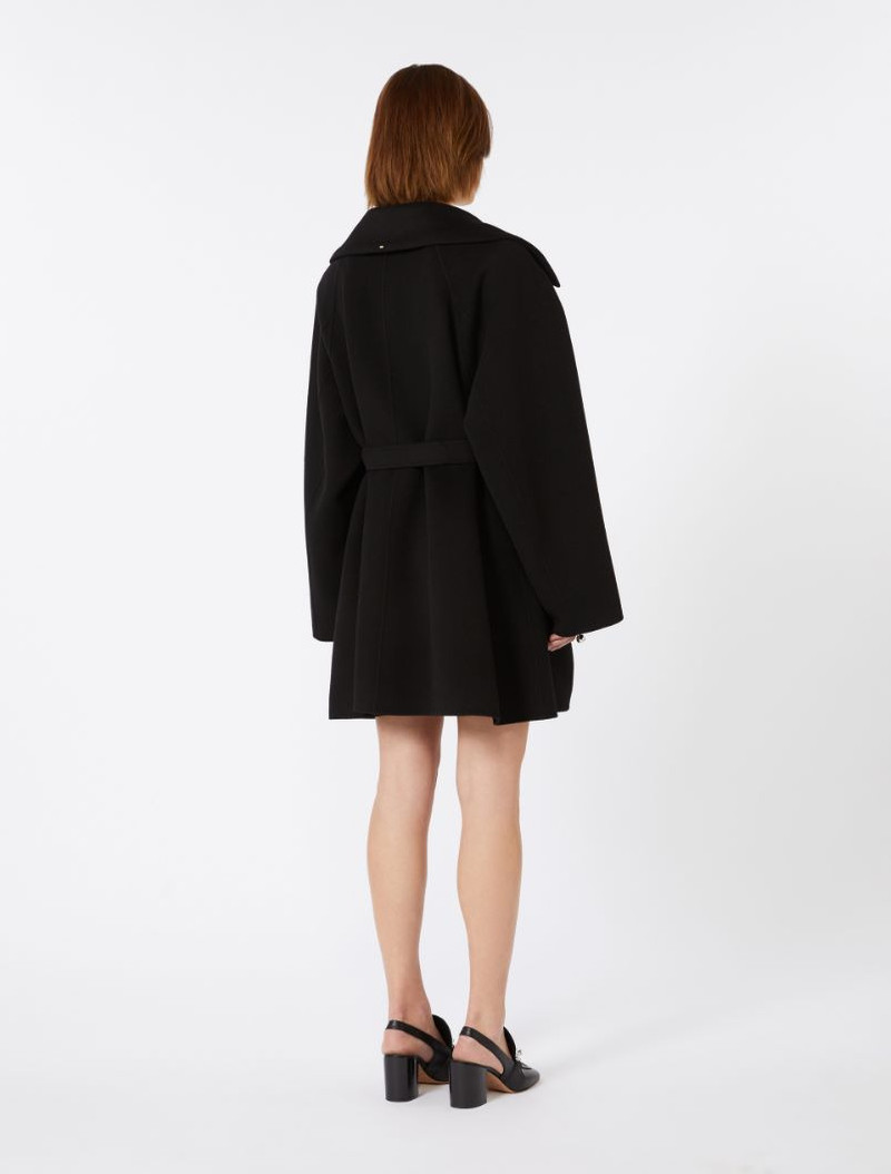 Oversized pure wool cardigan - black 4