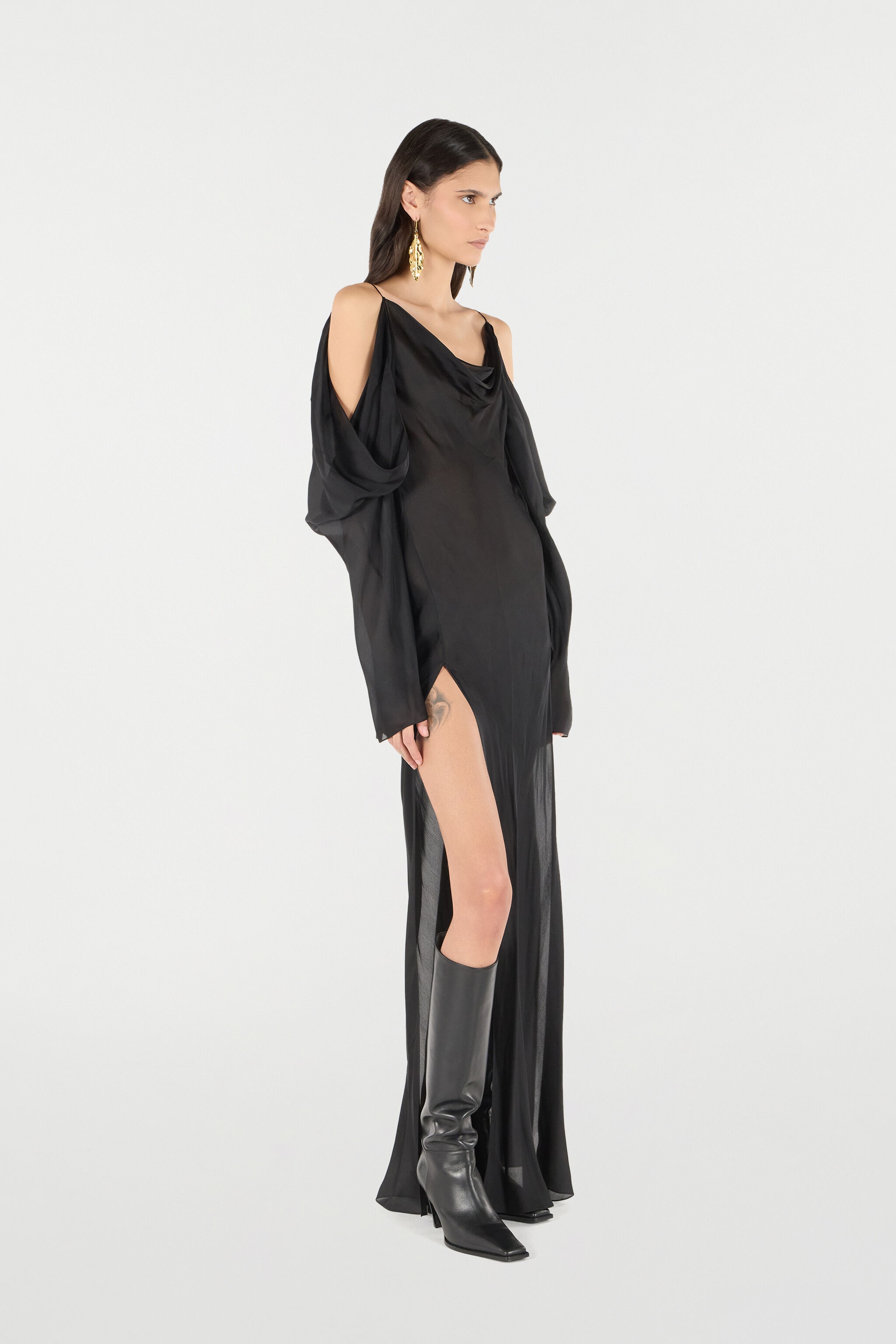 Long Silk Dress - 3