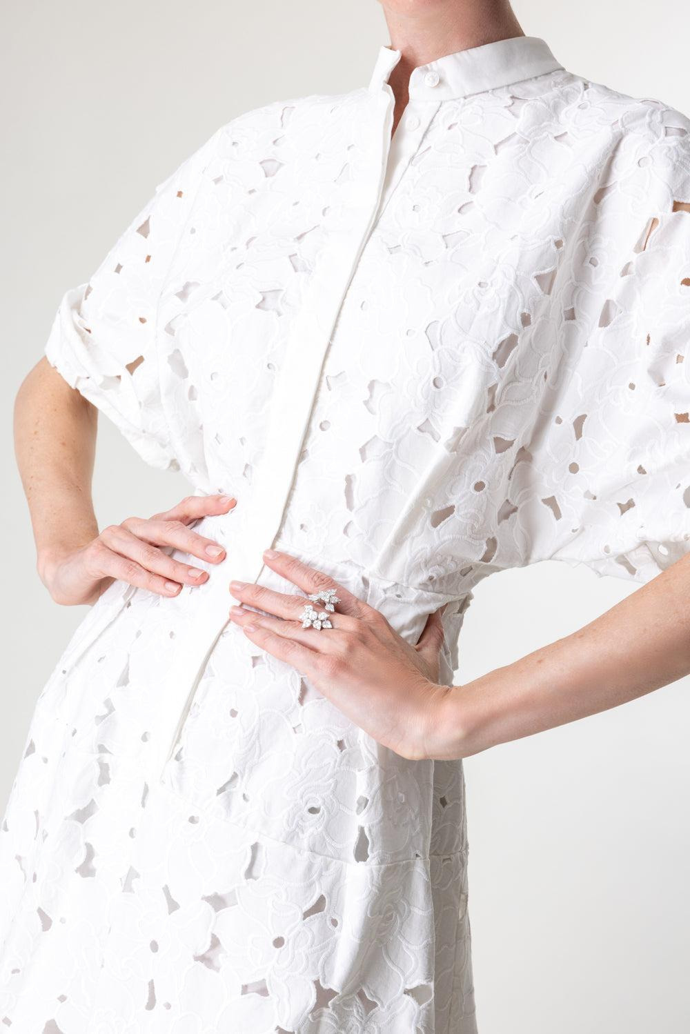 Short Sleeve Midi Shirt Dress - 3