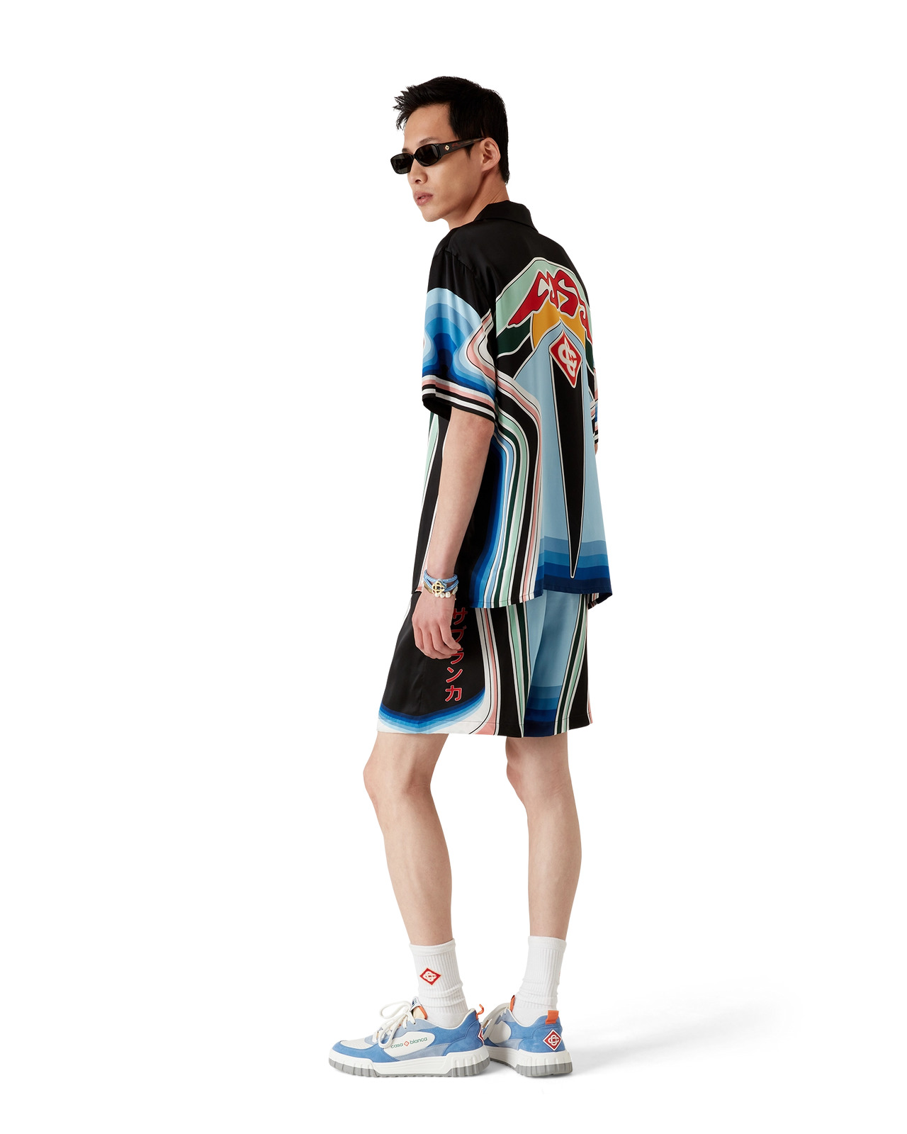 Graphic Mountain Silk Shorts - 3