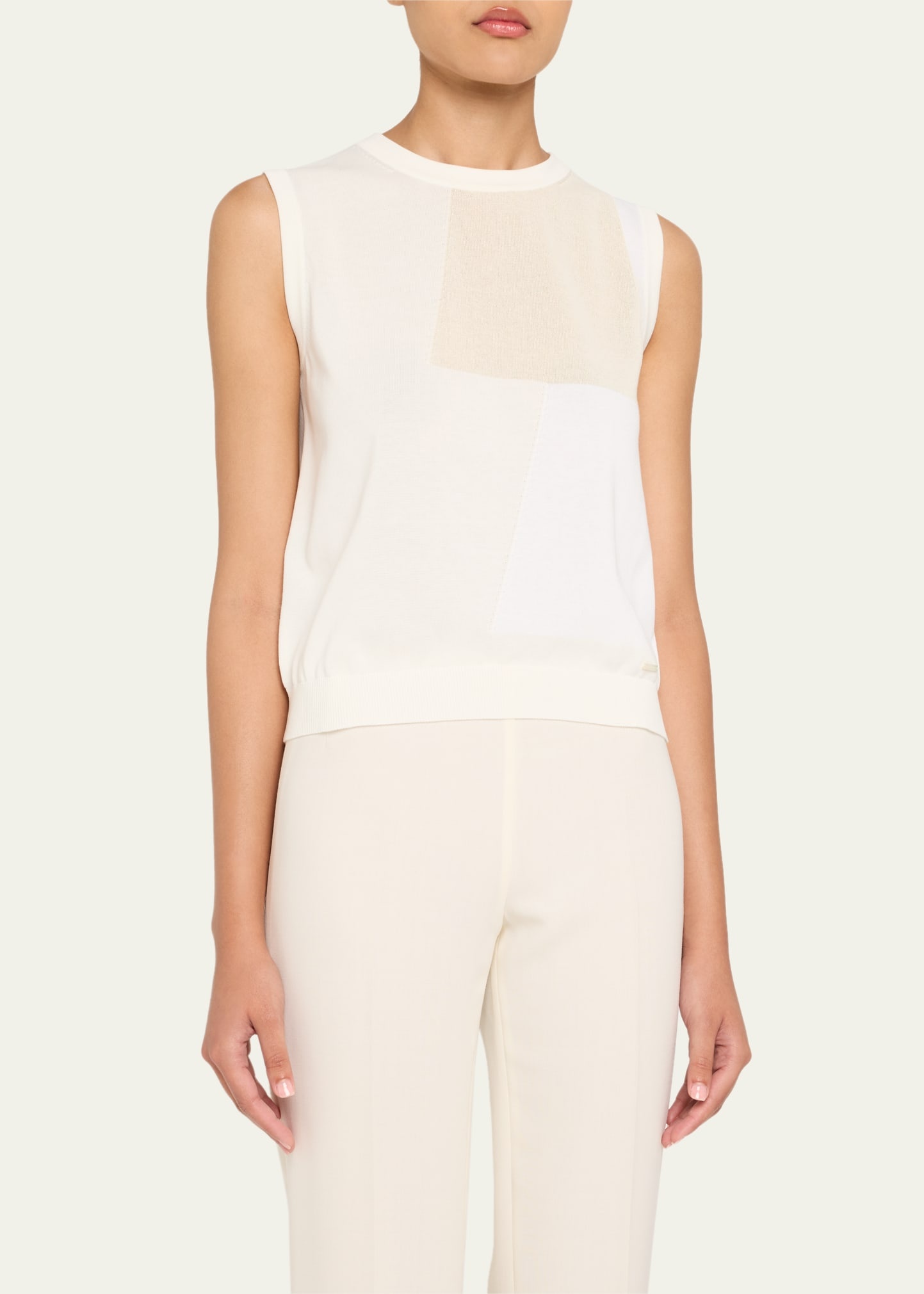 Cotton-Blend Jacquard Trapeze Rayonnant Knit Top - 4
