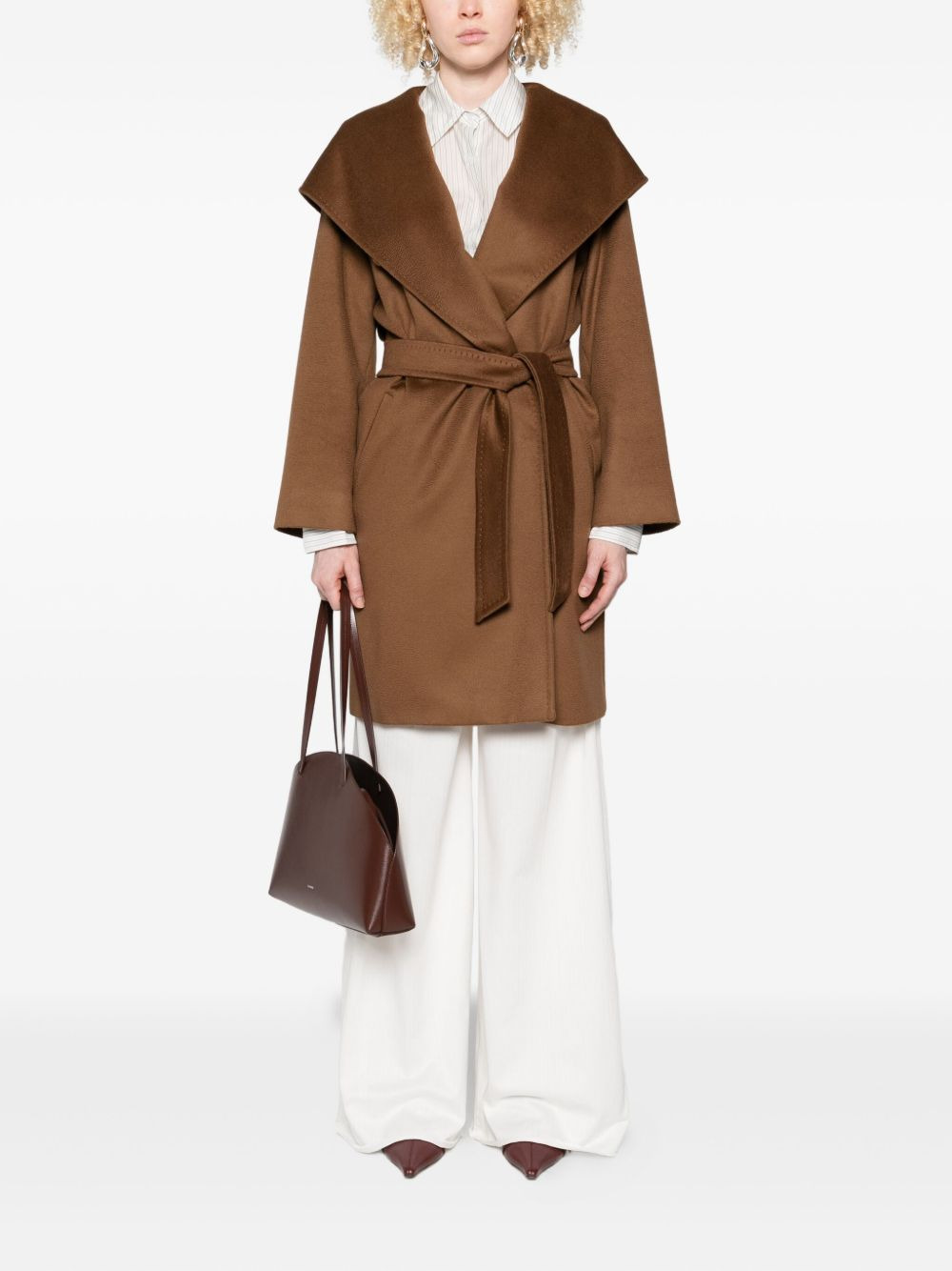 hooded virgin-wool coat - 2
