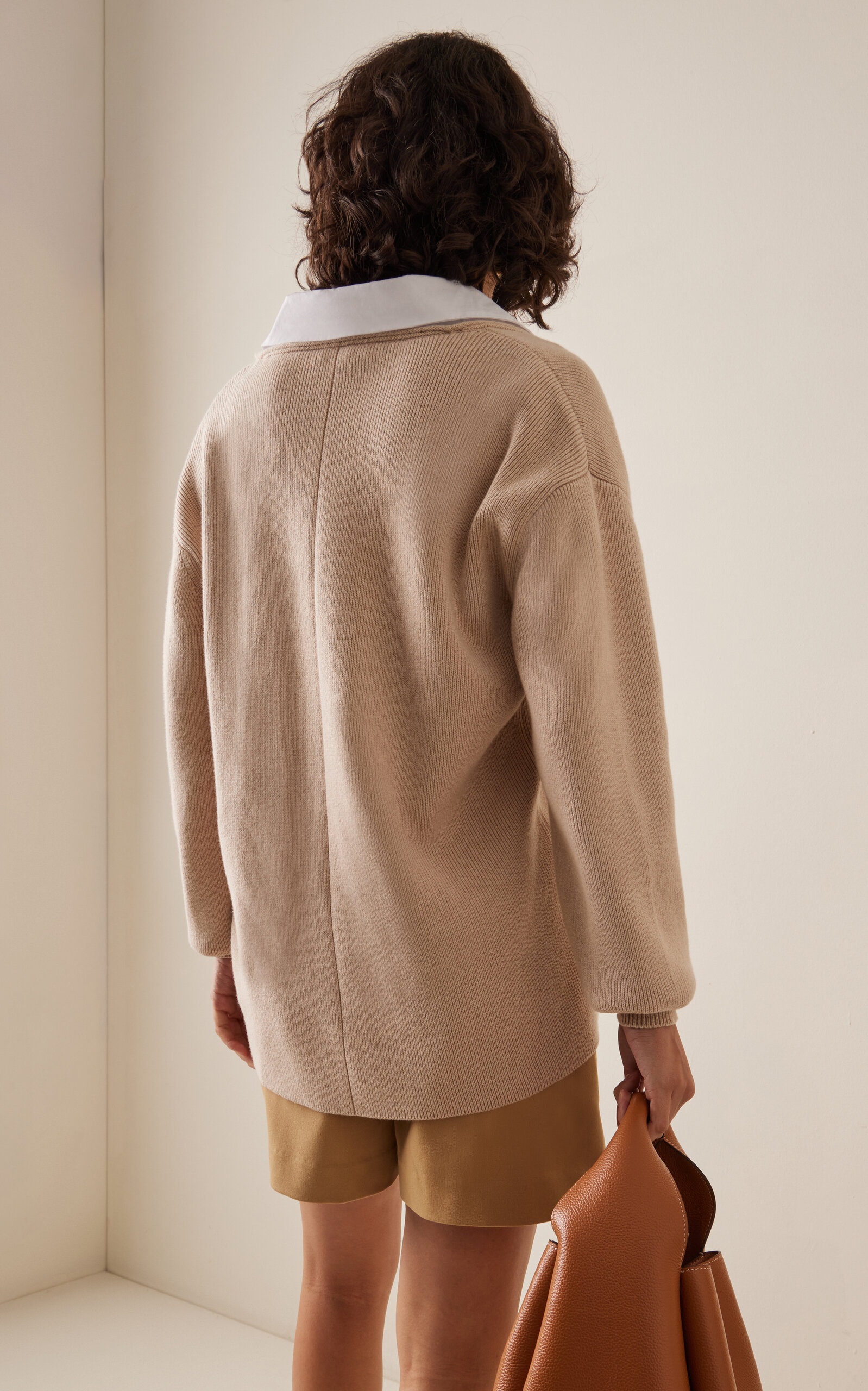 Pietro Oversized Cotton-Cashmere Shirt Sweater neutral - 4