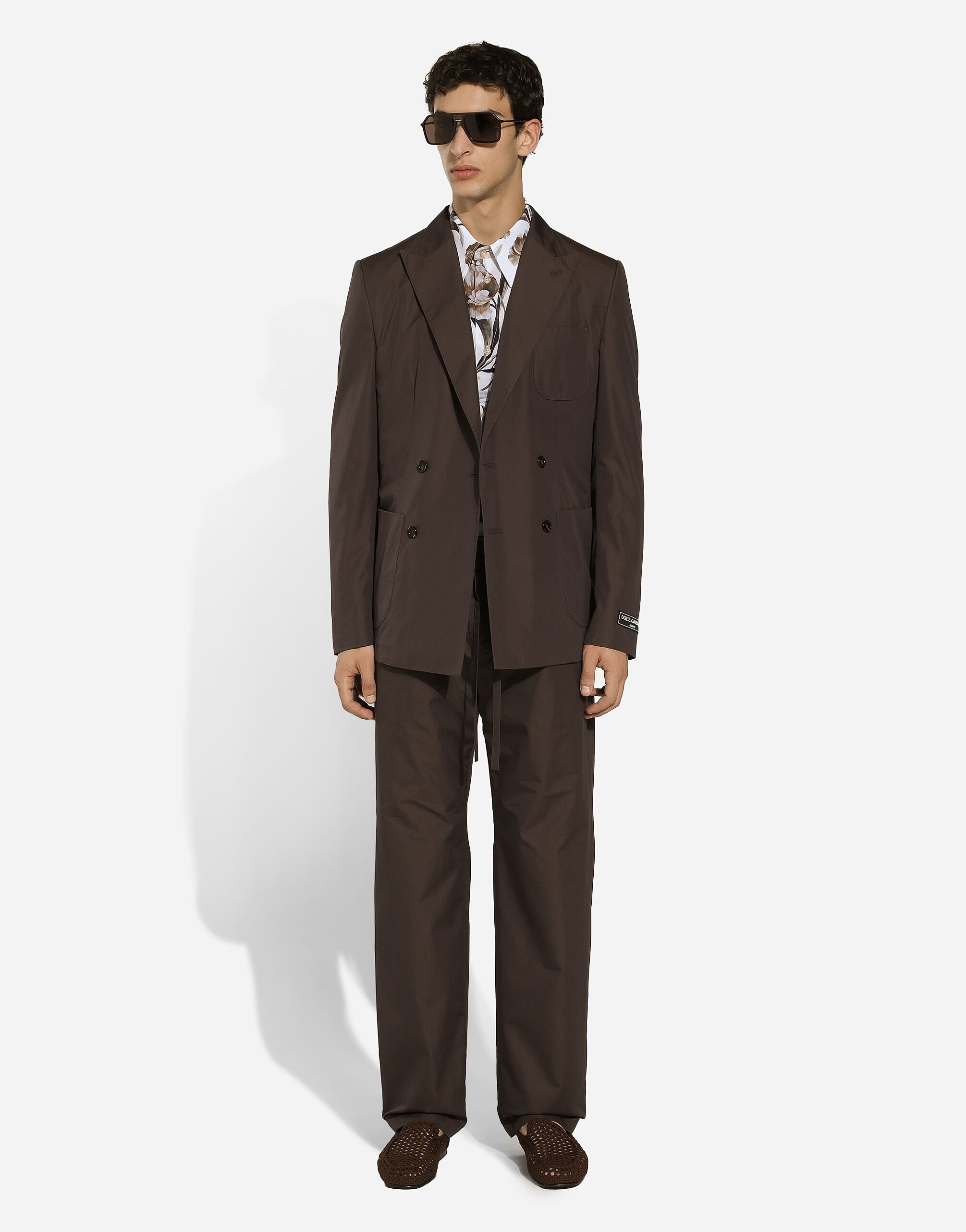 Double-breasted poplin Portofino-fit jacket - 2