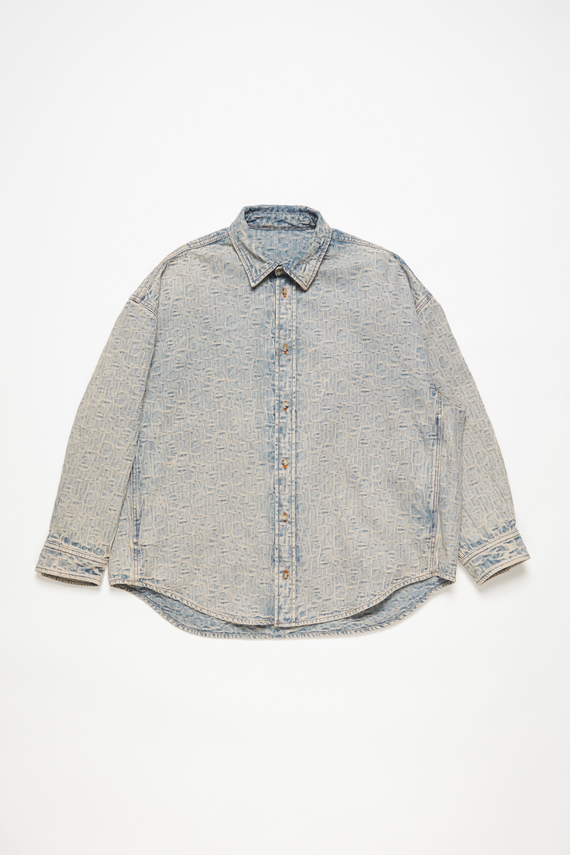 Monogram denim shirt - Relaxed fit - Blue/beige - 6