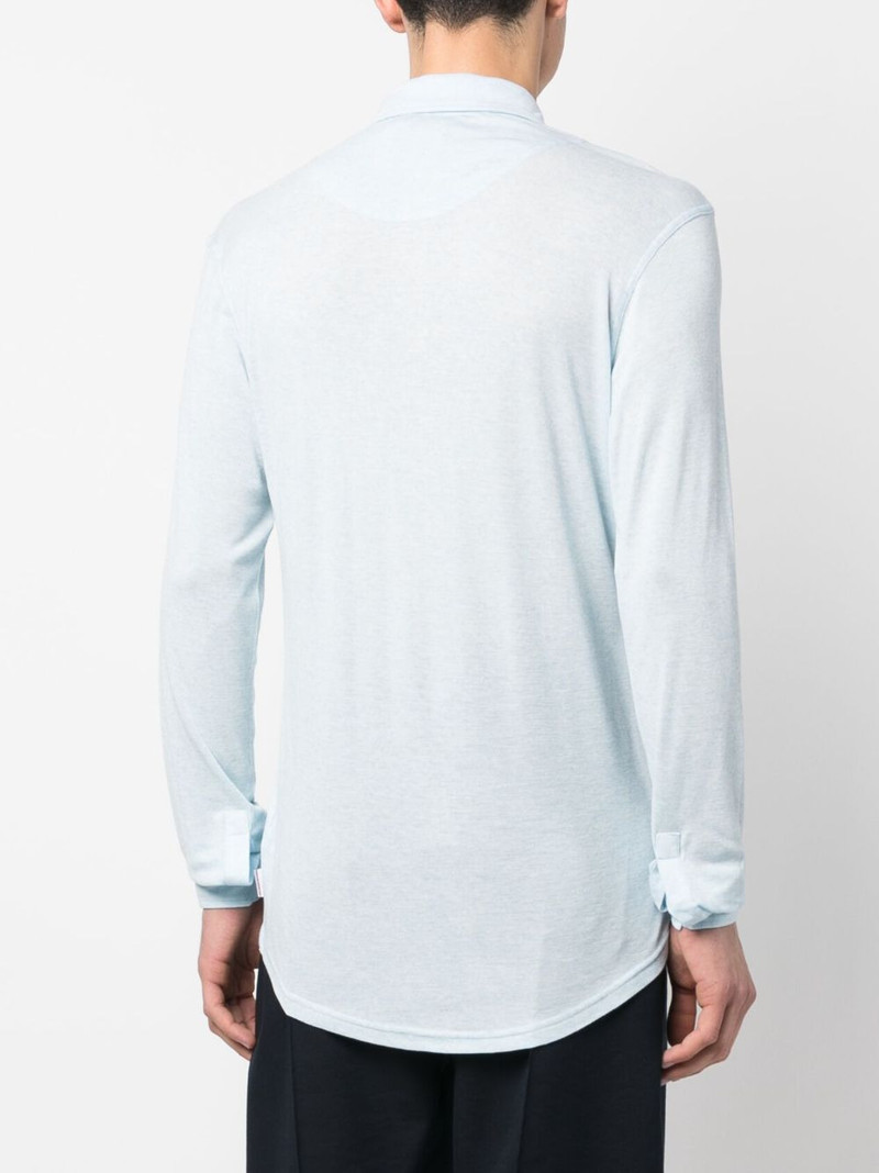 piqué long-sleeve polo shirt 4