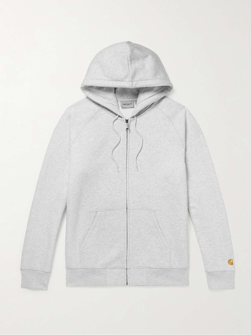 Chase Logo-Embroidered Cotton-Blend Jersey Zip-Up Hoodie - 1