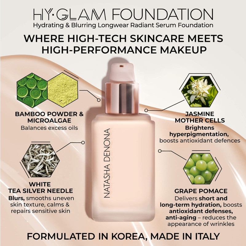 Hy-Glam Foundation Hydrating & Blurring Luminous Longwear Serum Foundation 5
