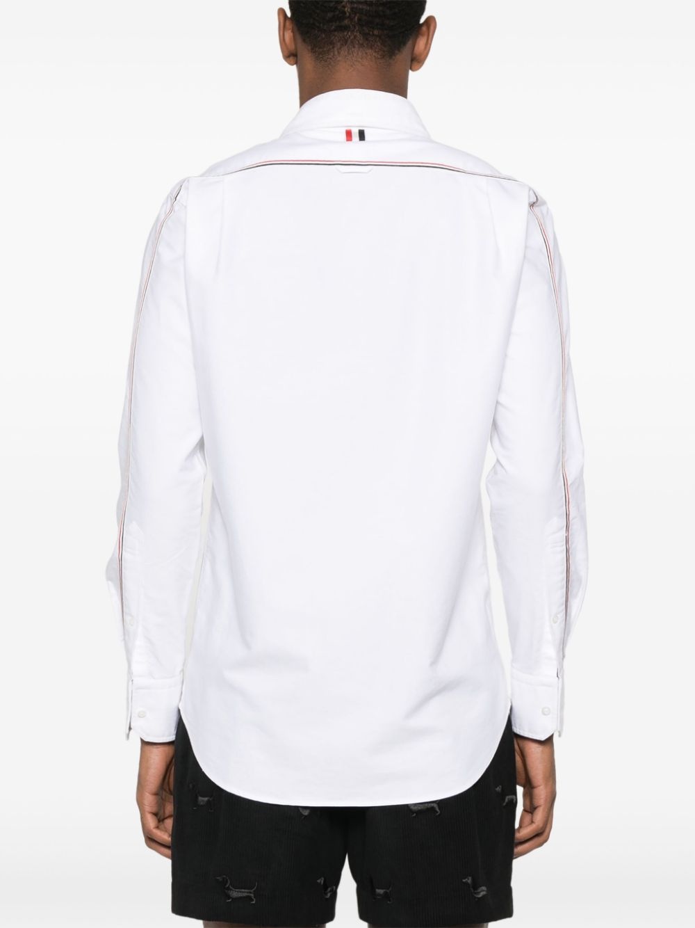 RWB-stripe cotton shirt - 4