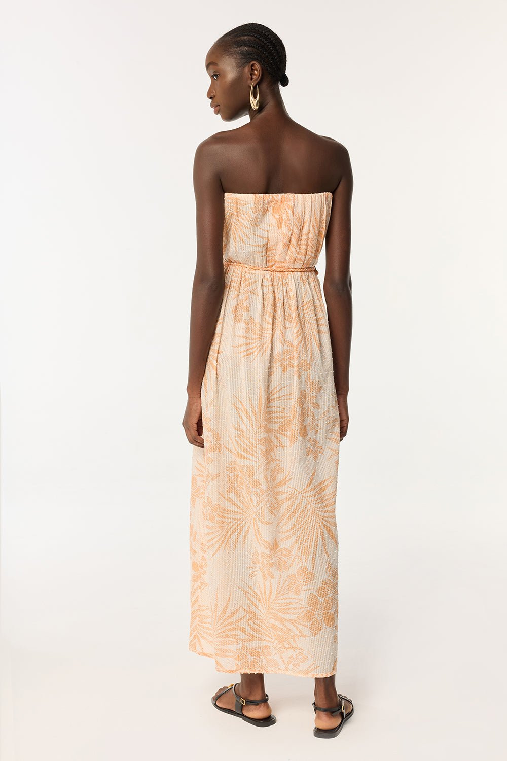 Long Dress Mara - Orange Frangipani - 3