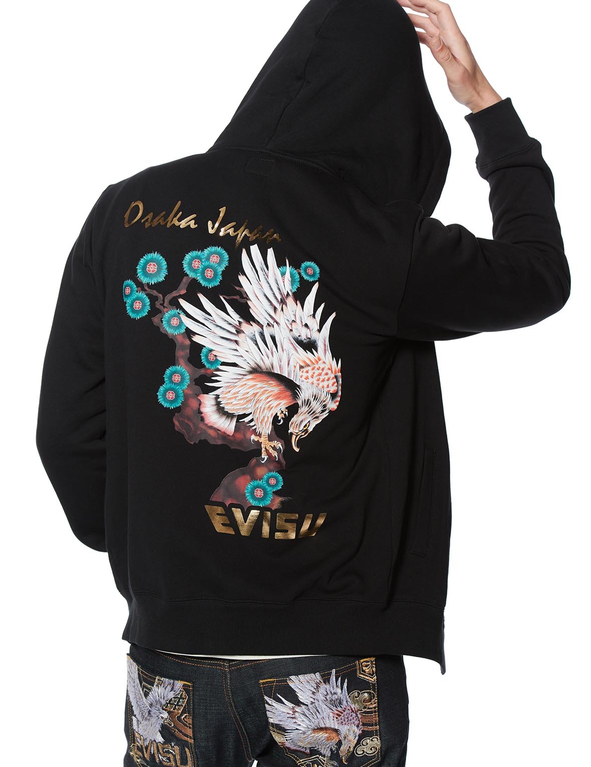 TAKA PRINT ZIP-UP HOODIE - 3