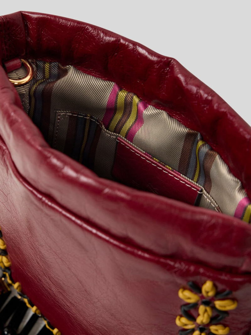 SMALL LEATHER KALISPERA BAG WITH FRINGING 3