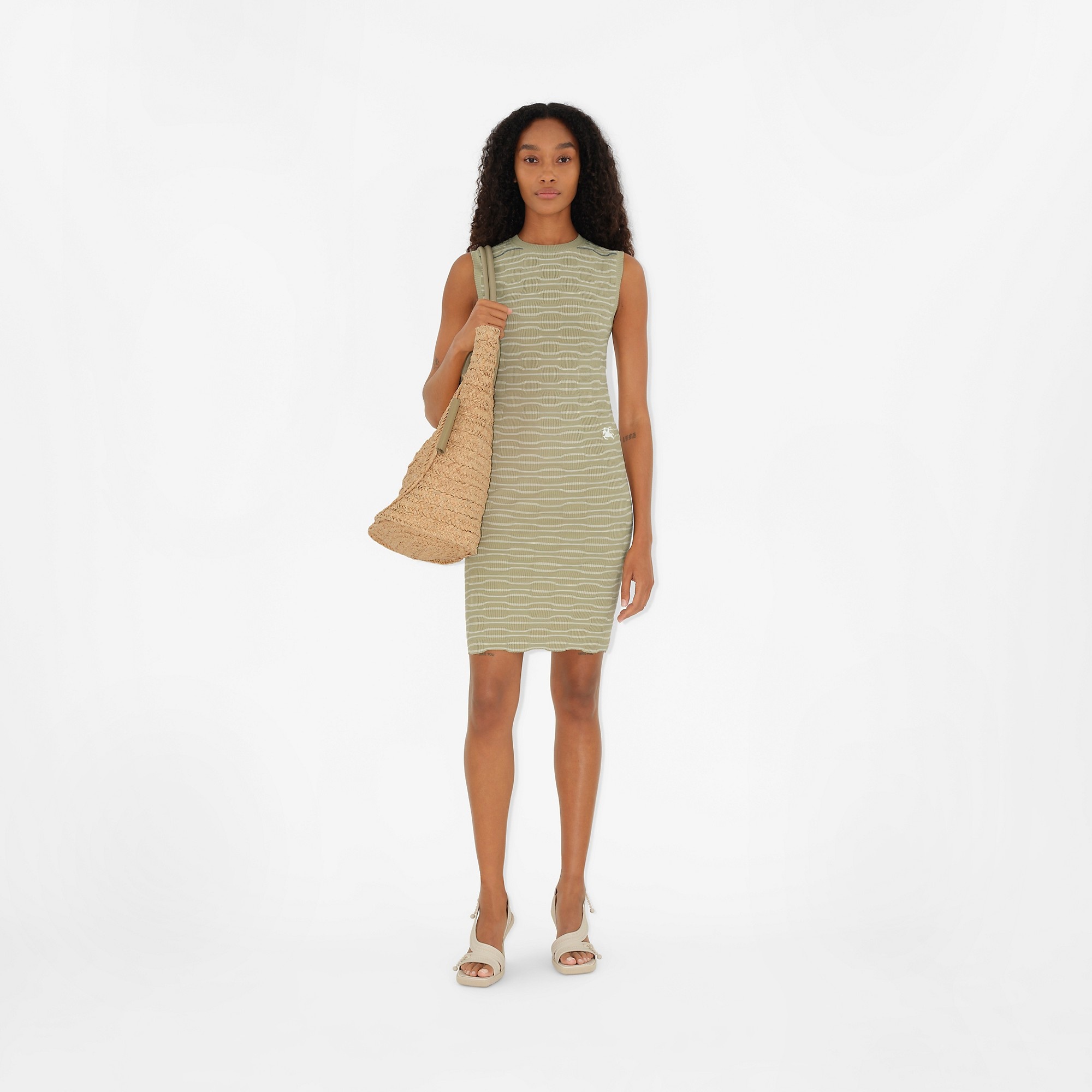 Striped Cotton Blend Dress - 2