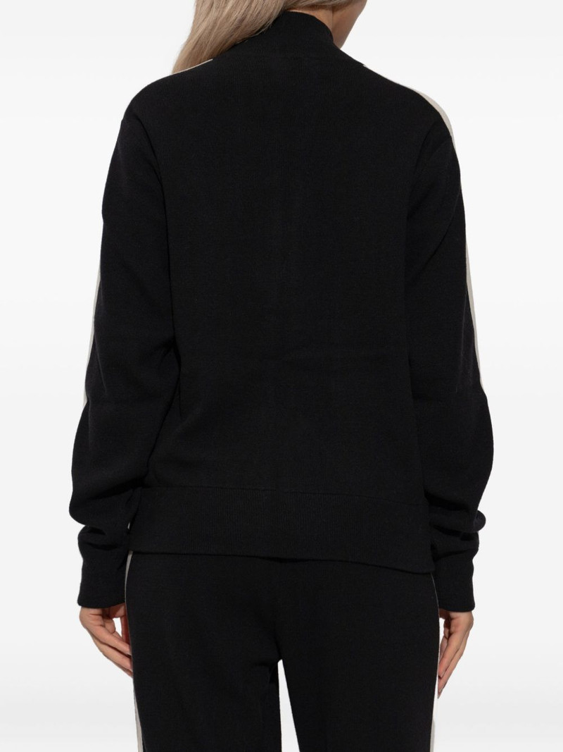 striped-sleeve zip-up sweatshirt 4