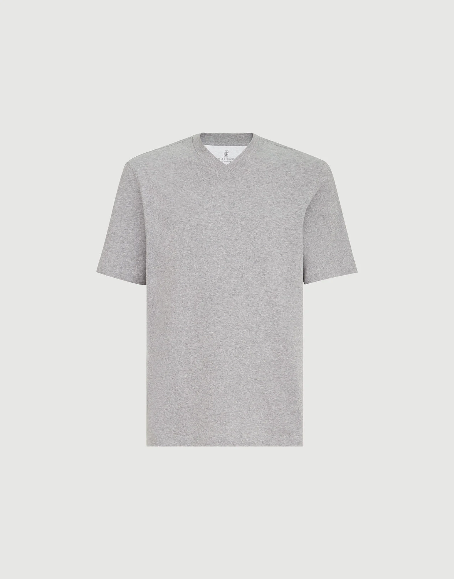 Cotton jersey V-neck T-shirt - 1