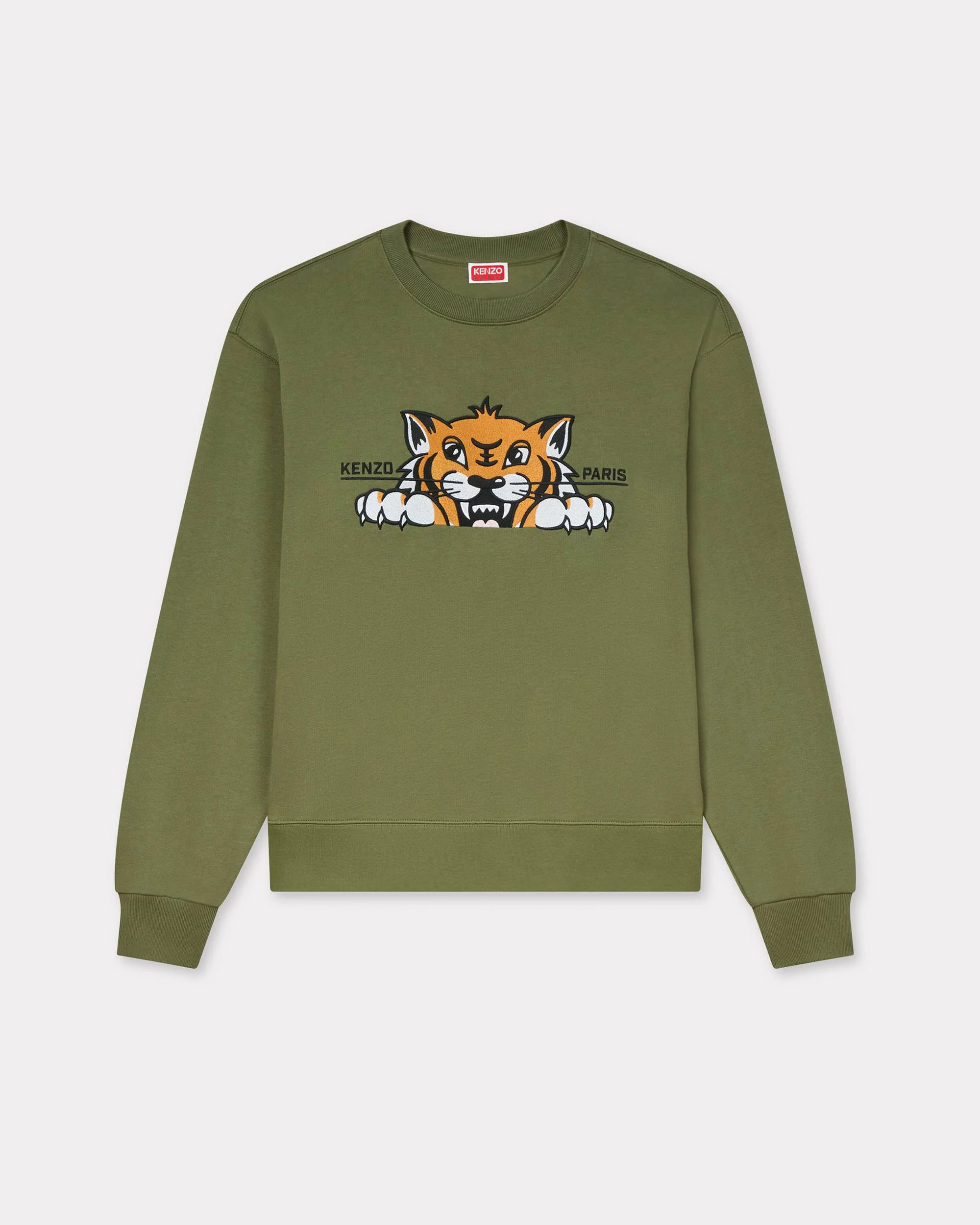 'KENZO Happy Tiger' embroidered sweatshirt in cotton - 1