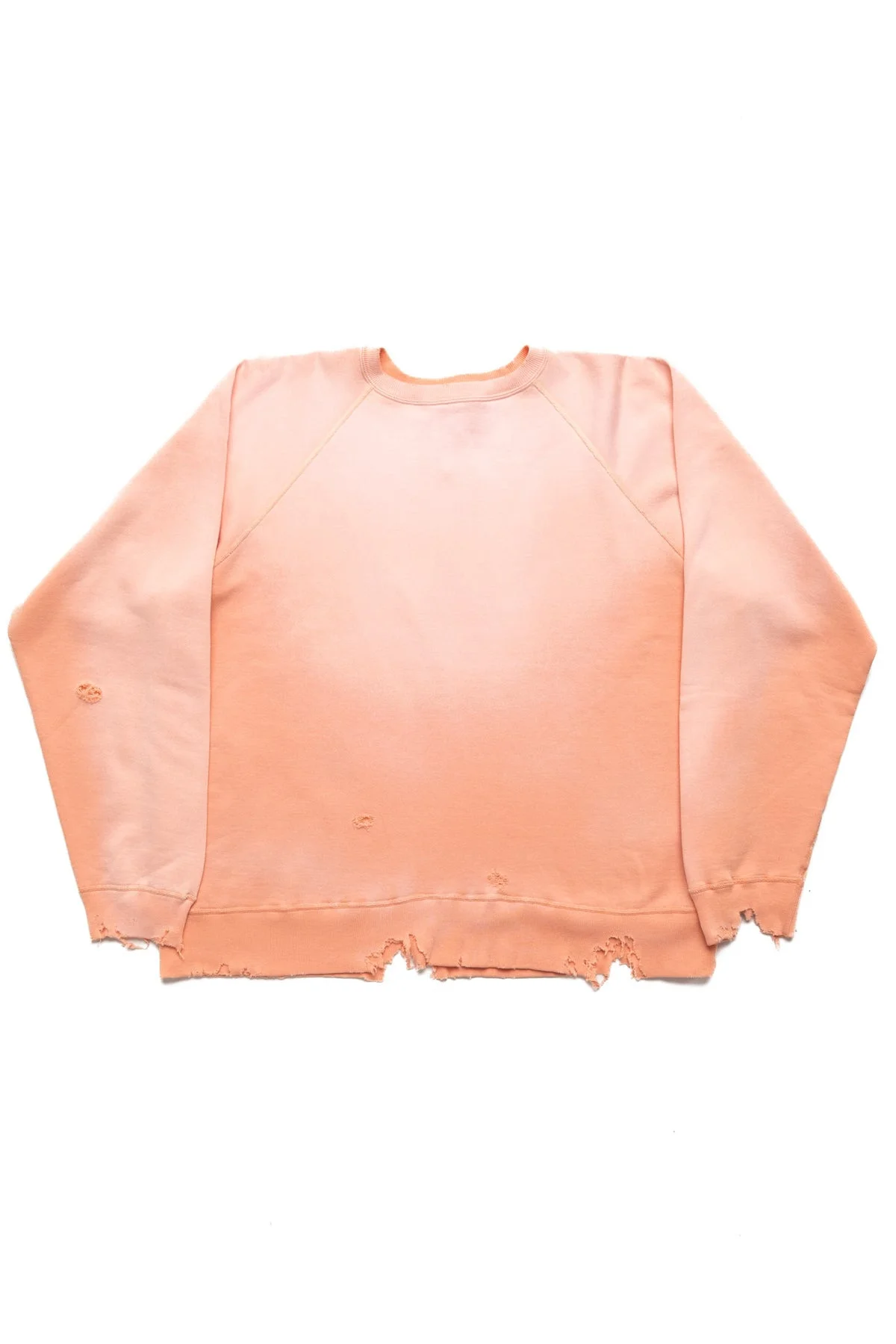Fading Raglan Sleeve Sweatshirt - Salmon Pink - 1