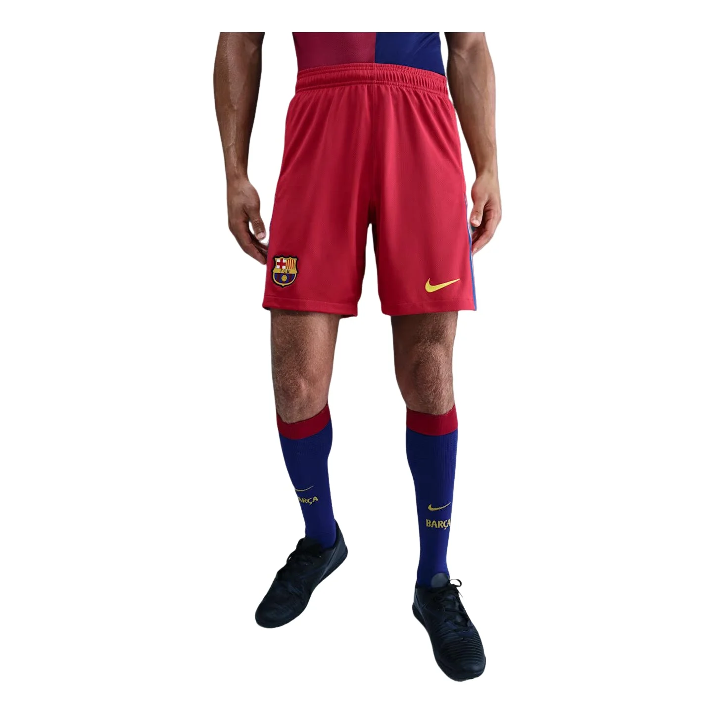 Nike x FC Barcelona 2025/26 Stadium Fourth Dri-FIT Replica Shorts 'Salsa Red Gym Blue Opti Yellow' F - 1