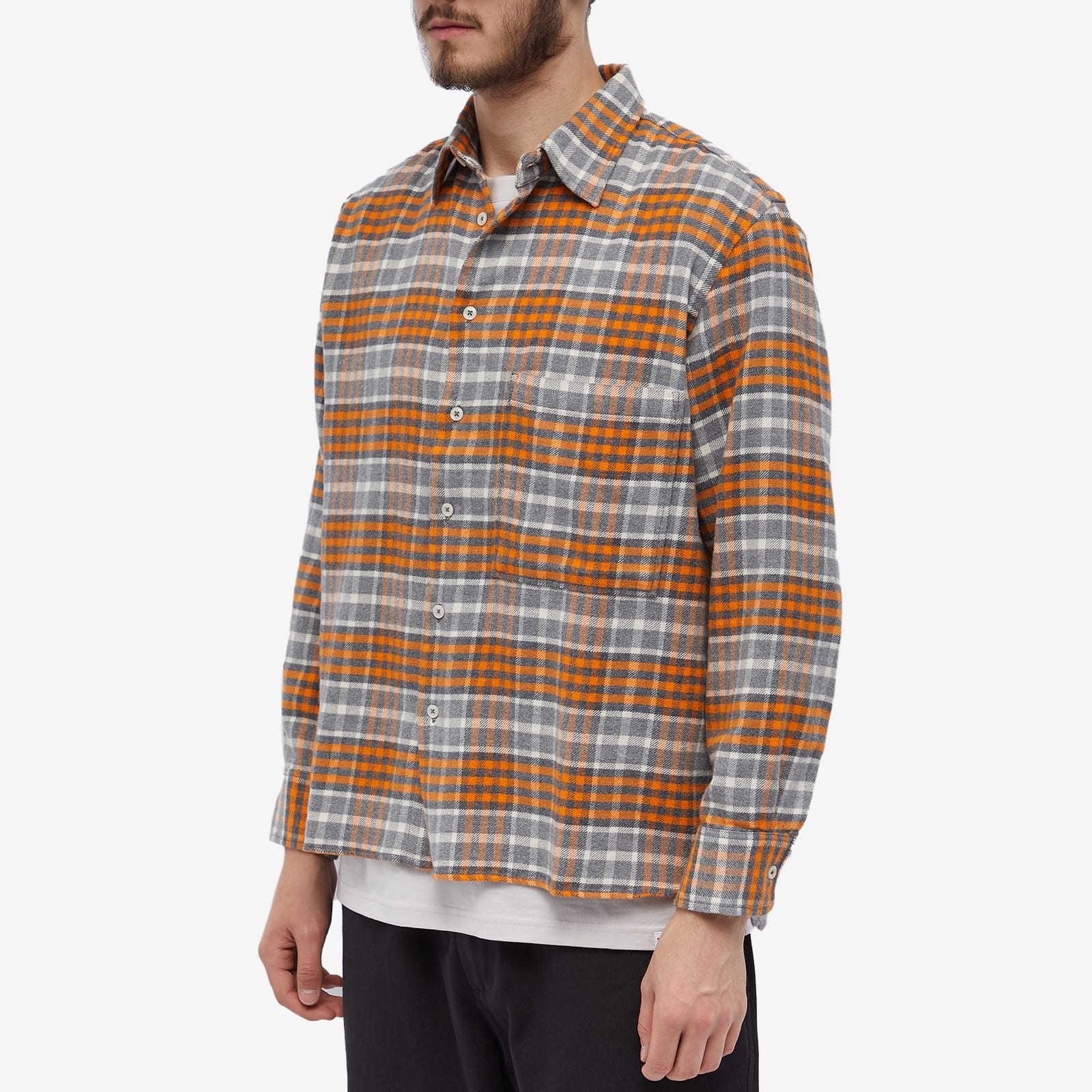 Universal Works Brushed Flannel Square Pocket Shirt - 2