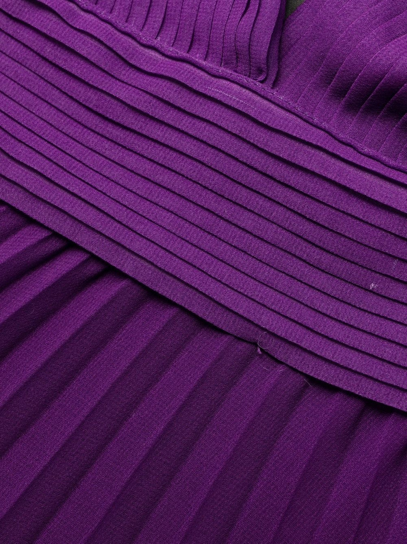plunging V-neck pleated dress 6