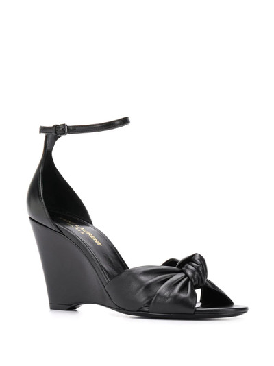 SAINT LAURENT knot detail wedge sandals outlook