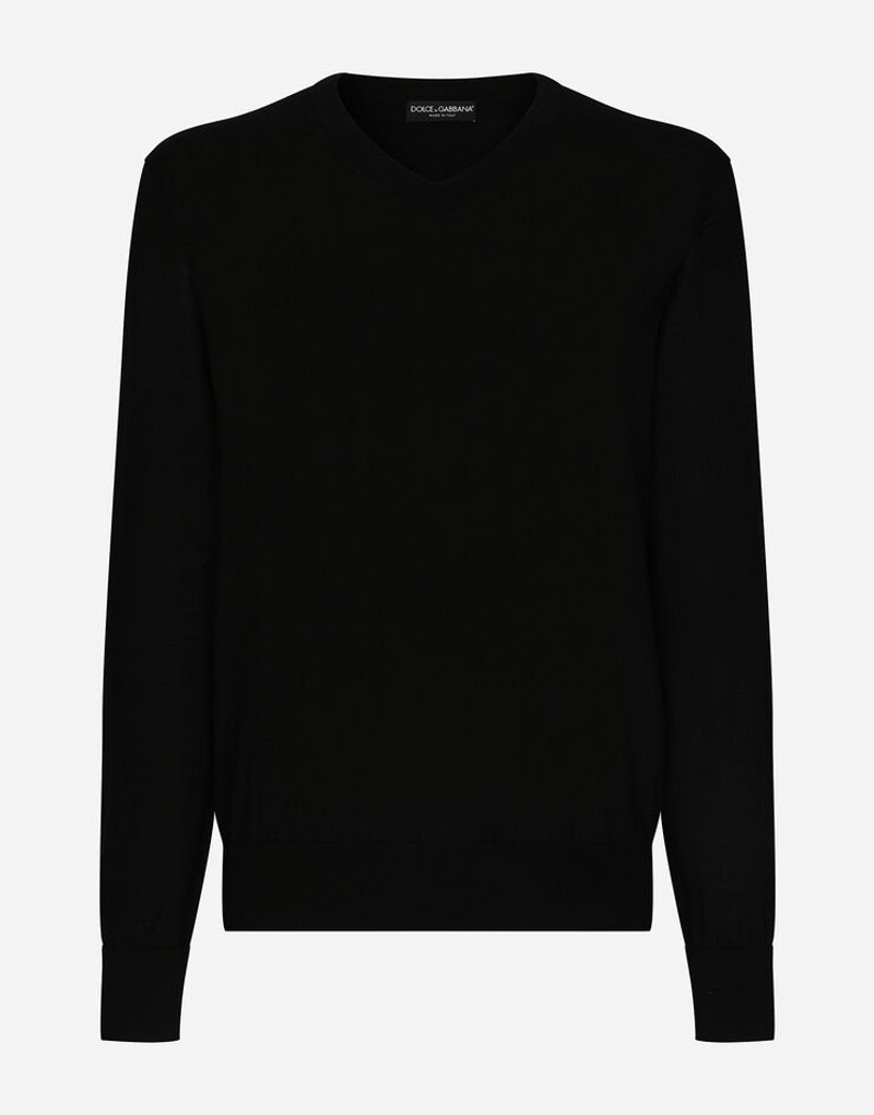 V-neck sweater in cashmere 1