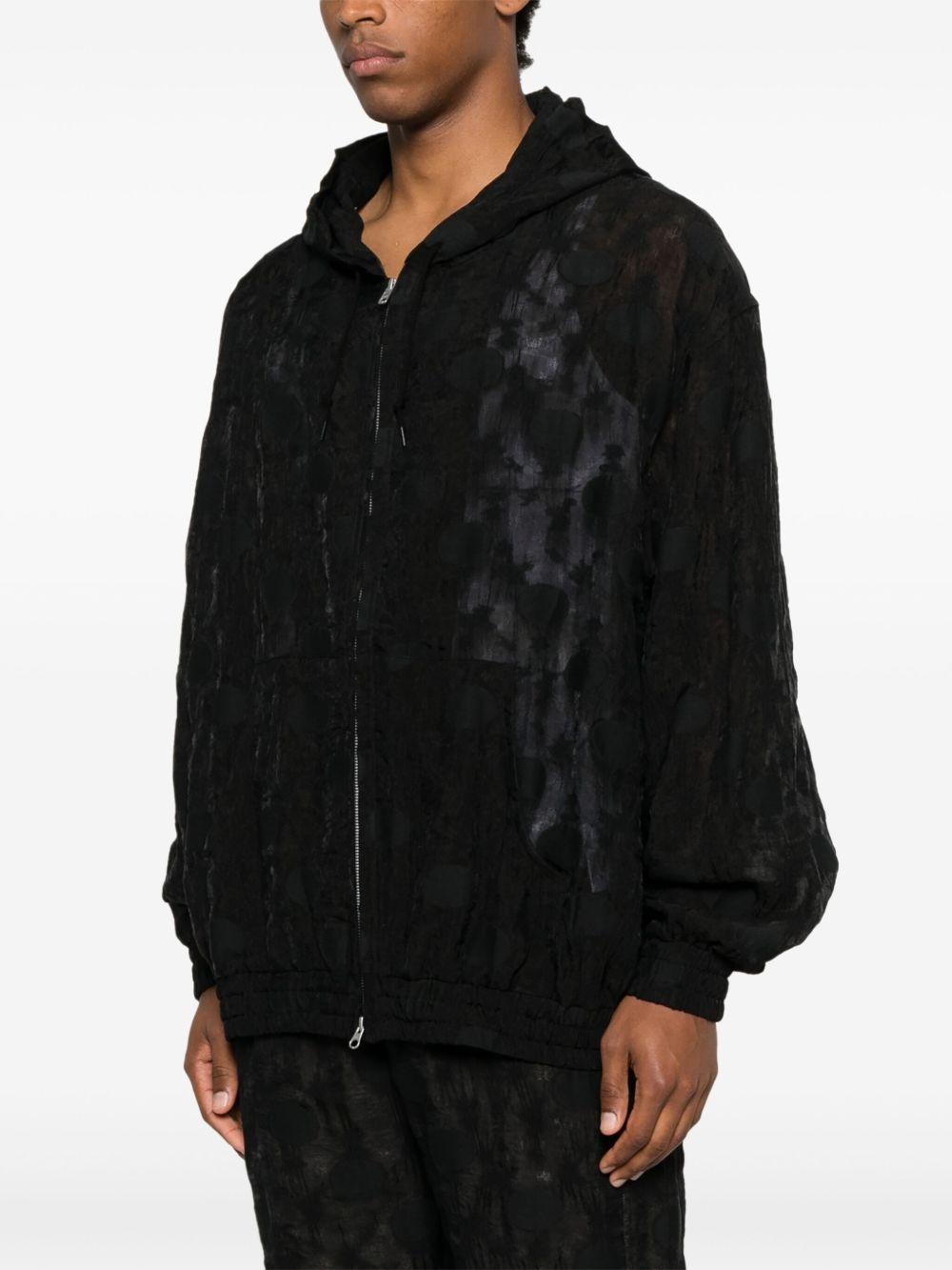 zip-up hooded jacket - 3