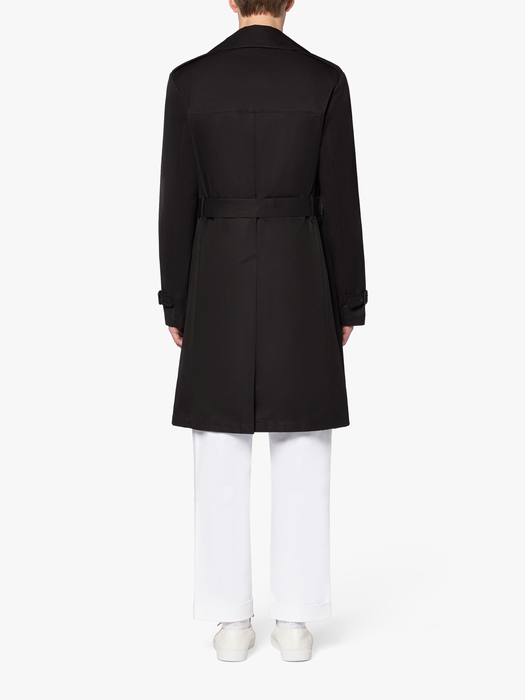 ST ANDREWS BLACK COTTON TRENCH COAT - 3