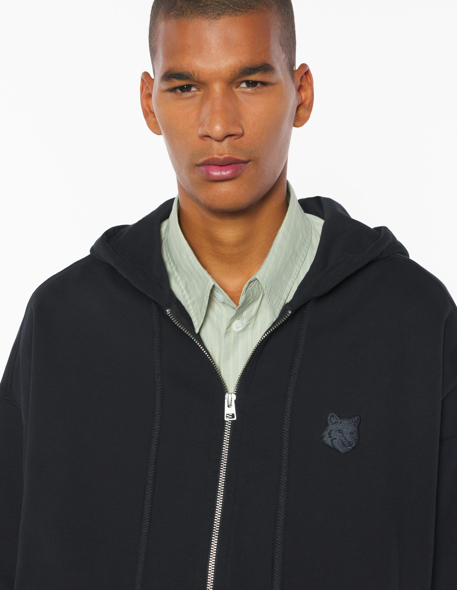 FOX HEAD ZIPPED OVERSIZE HOODIE - 4