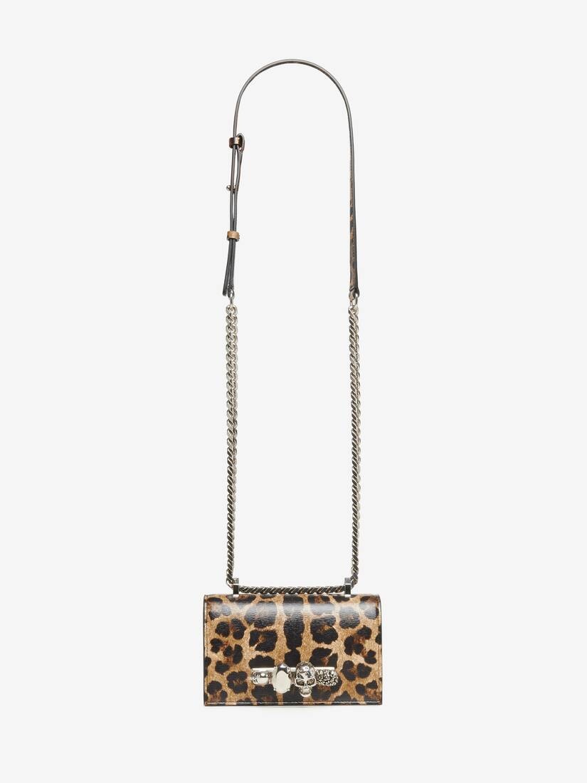 Women's Mini Jewelled Satchel in Natural/black - 5