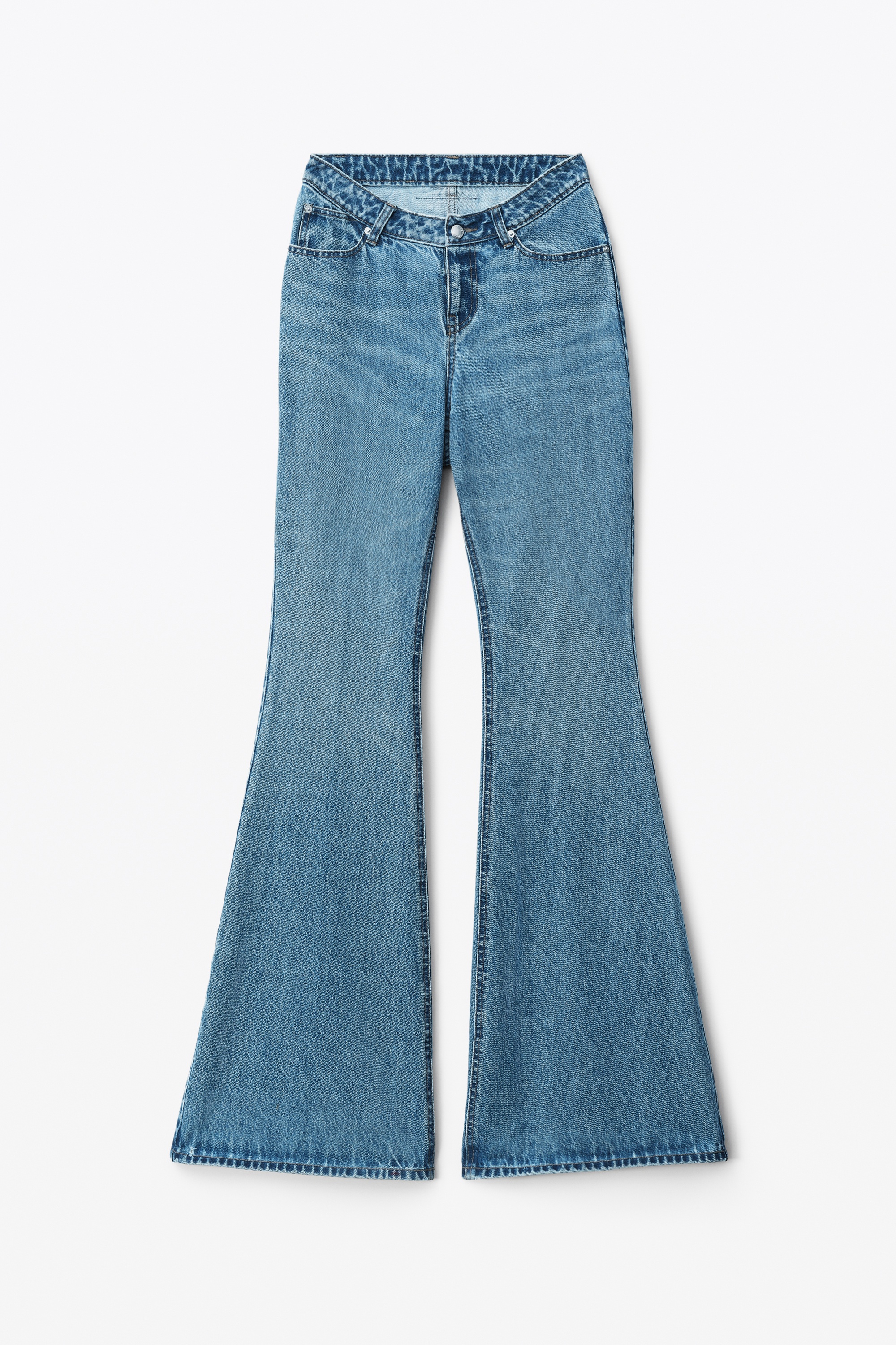 SCOOP FRONT FLARE JEAN IN DENIM - 1