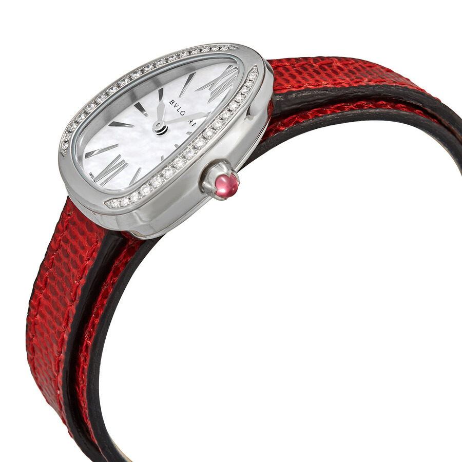 Pre-owned Bvlgari Serpenti Diamond Mother of Pearl Dial Ladies Watch 102920 - 2