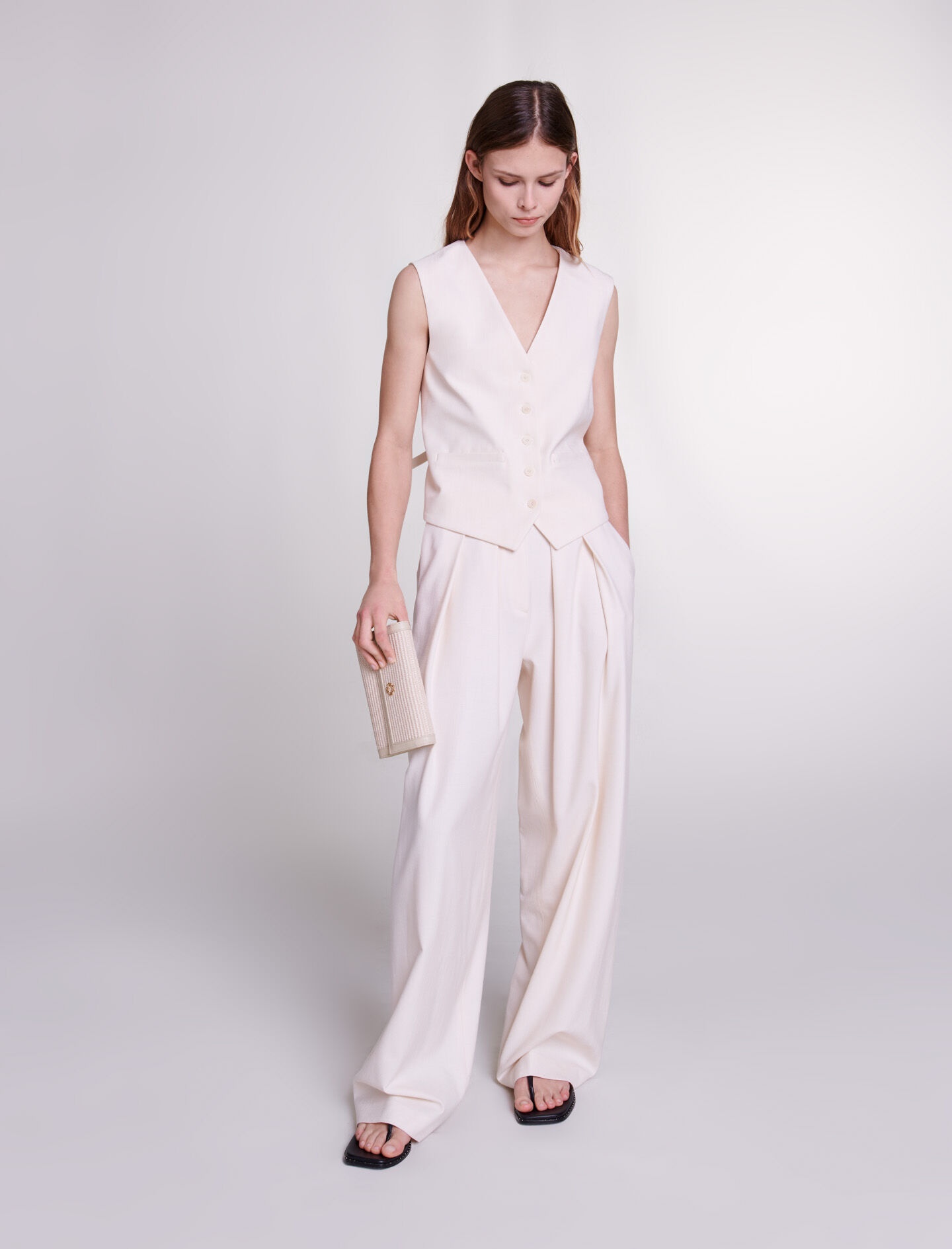 Wide-leg suit trousers - 9