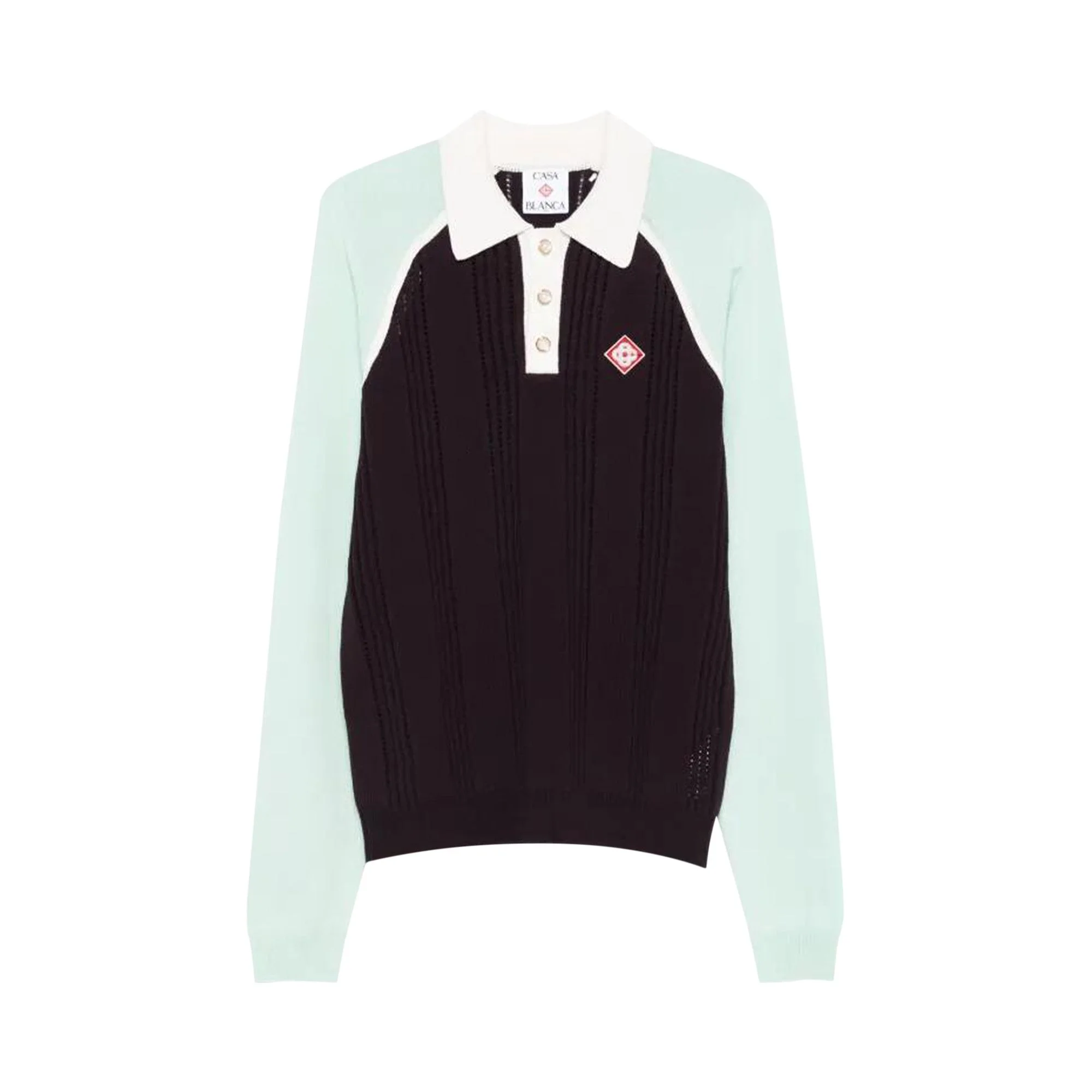 Casablanca Sporty Long-Sleeve Polo 'Purple' - 1